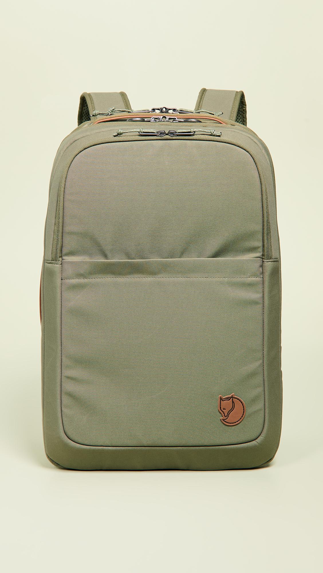 green travel backpack