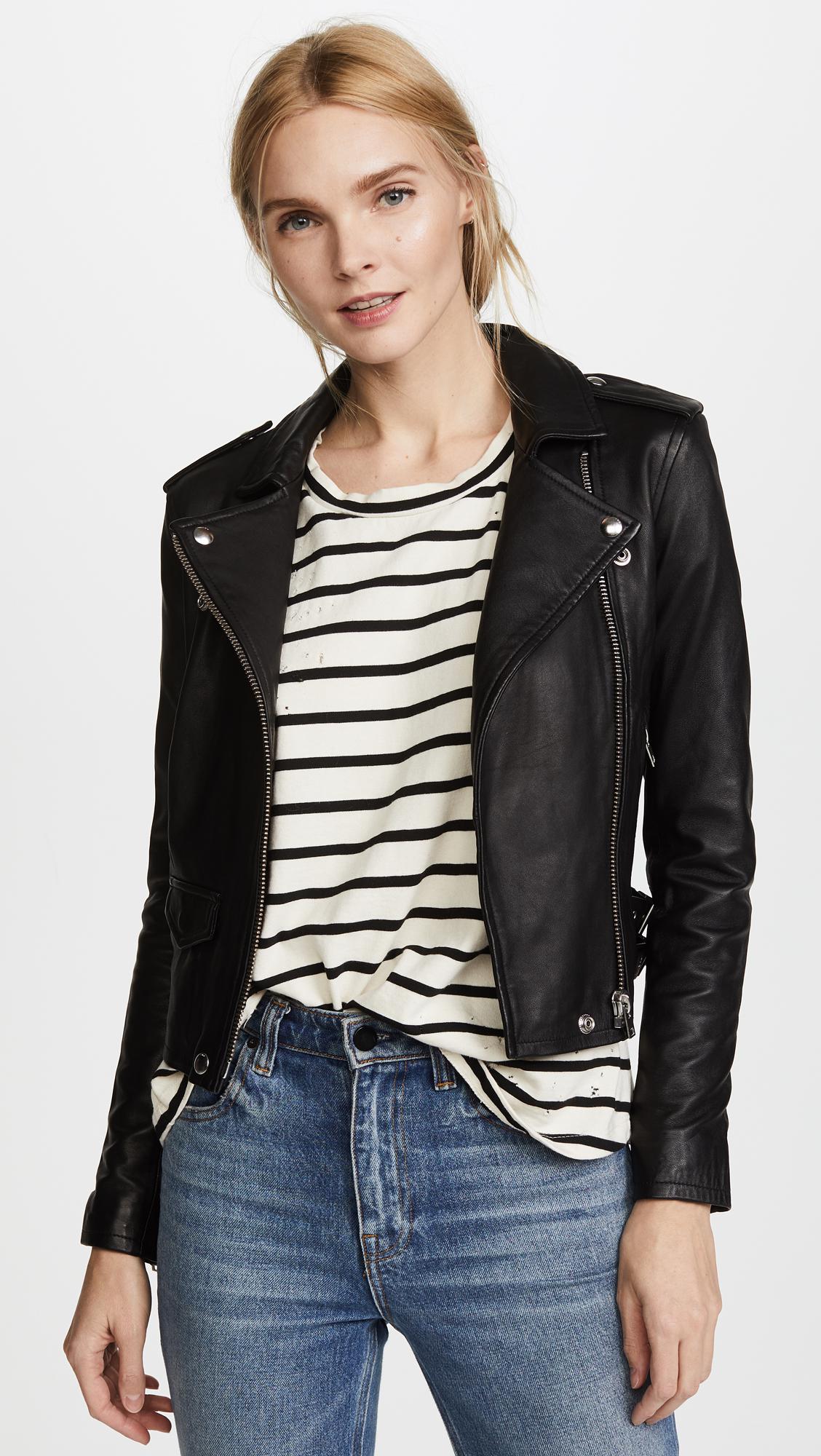 IRO Ashville Leather Jacket in Black - Save 12% - Lyst