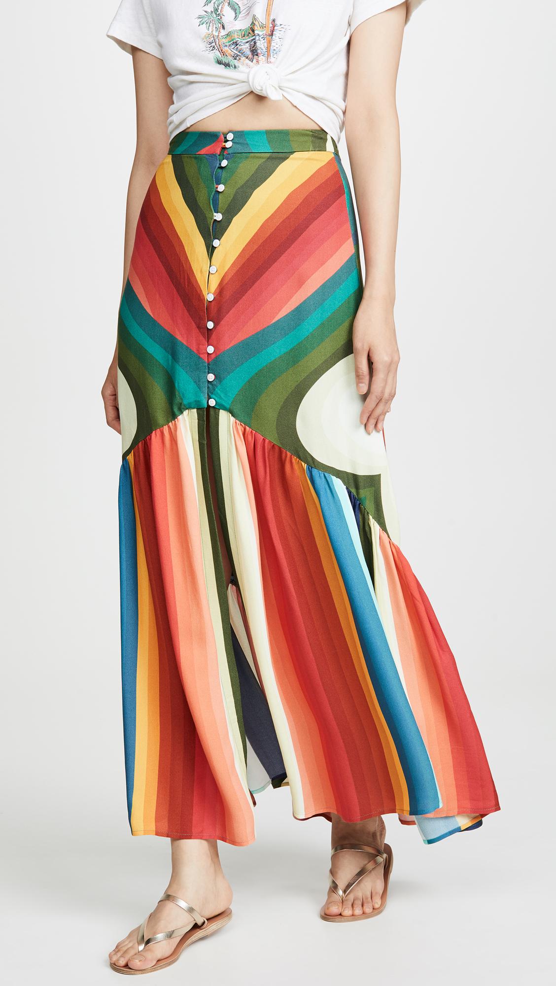 1970s Rainbow Striped Circle Skirt | xs/small/medium – Birthday Life Vintage