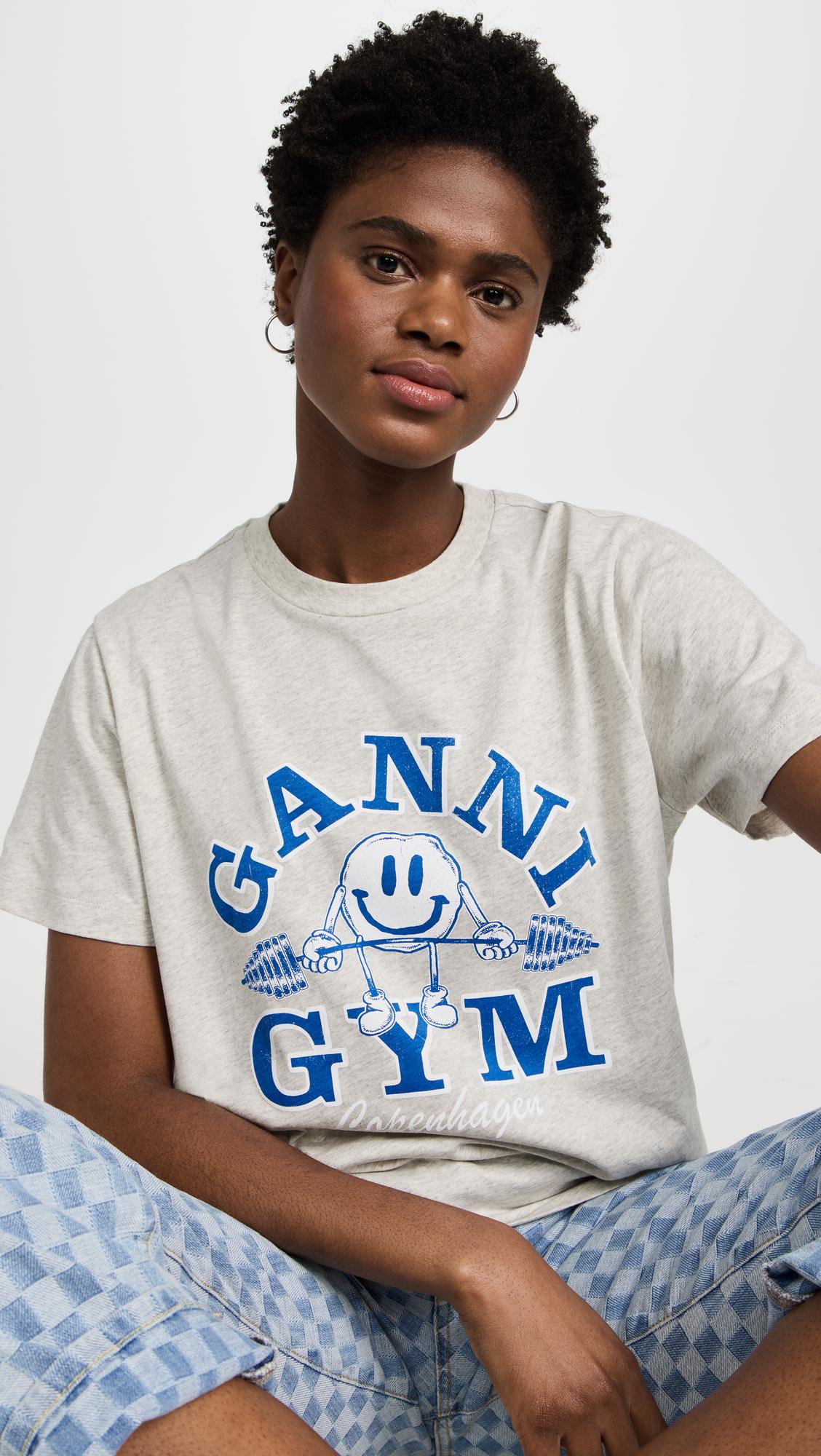 Ganni Light Jersey Gym Relaxed T-shirt | Lyst