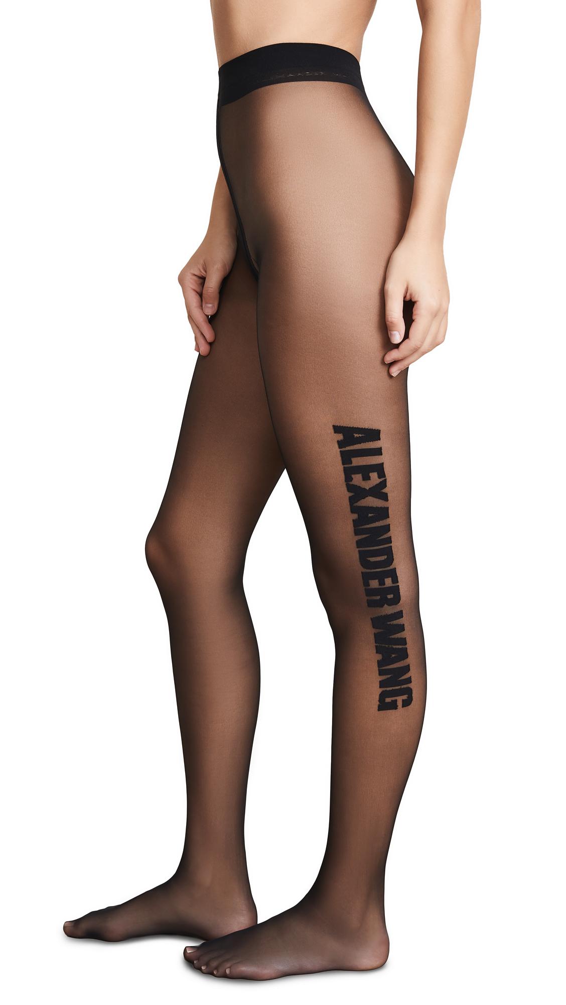 Alexander Wang Synthetic Logo Tights in 