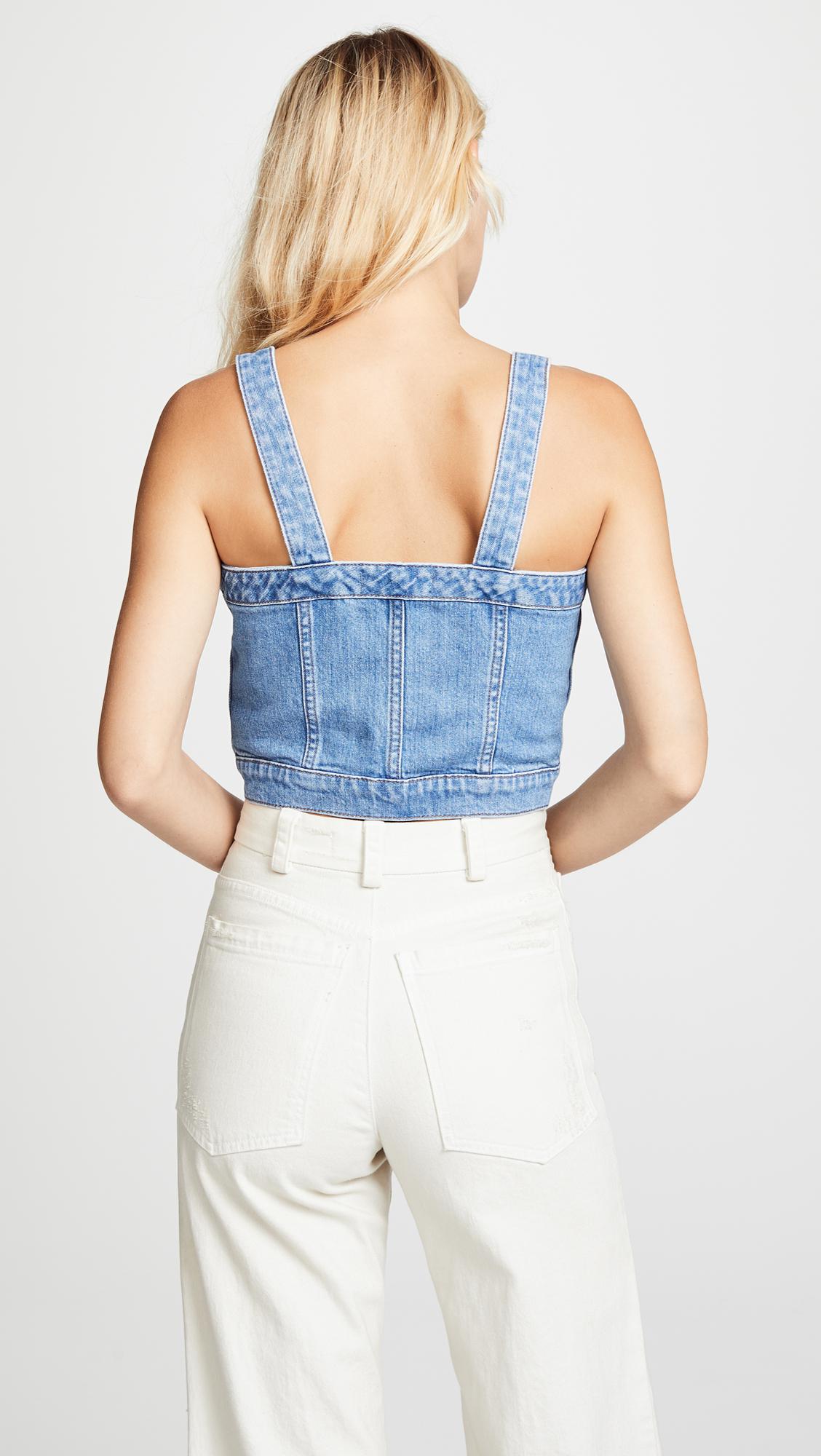 madewell denim crop top