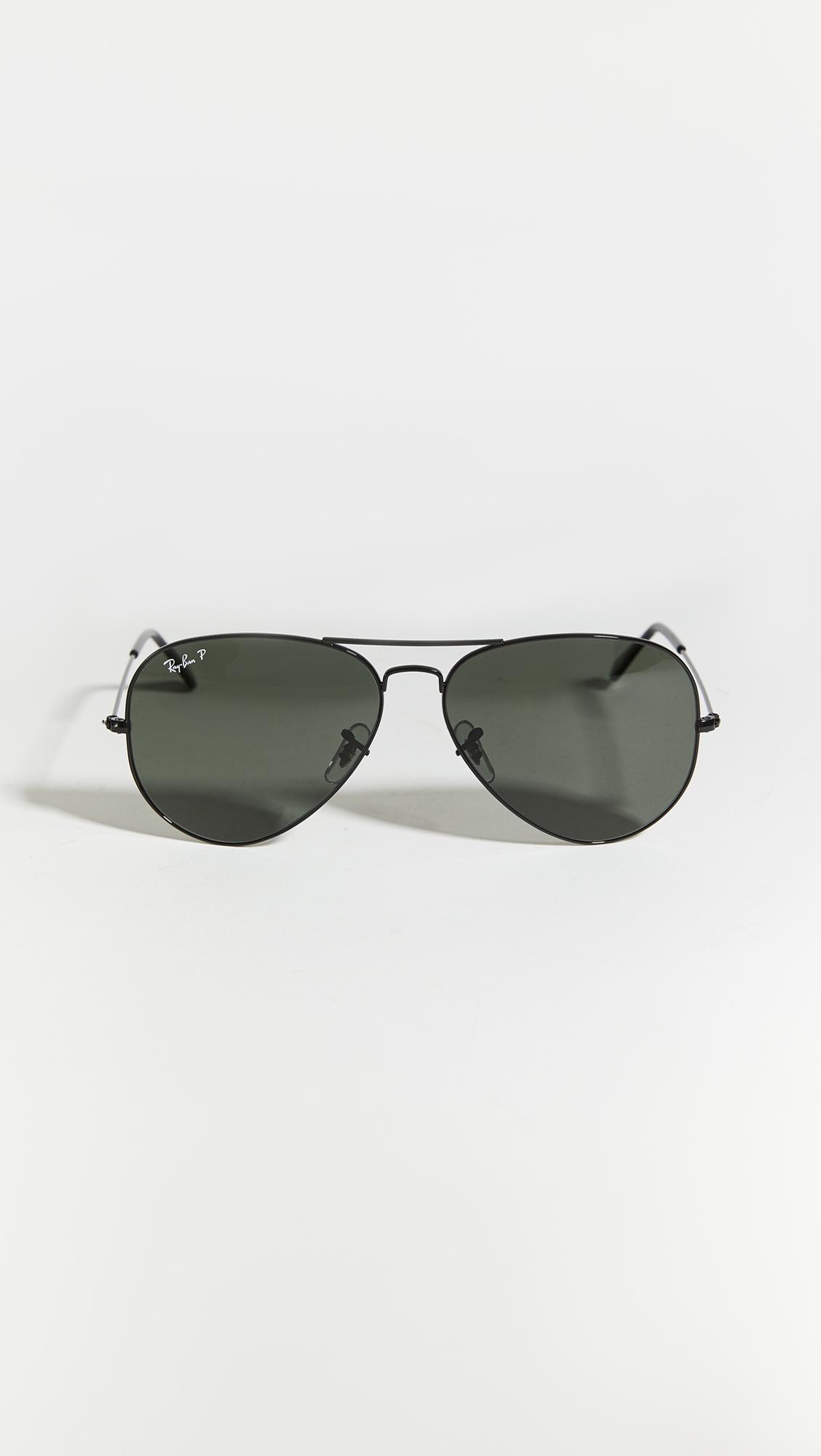 Ray Ban Rb3025 Oversized Classic Aviator Polarized Sunglasses In Black Green Black Save 23 Lyst Ray Ban Rb3025 Oversized Classic Aviator Polarized Sunglasses In Black Green Black Save 23 Lyst