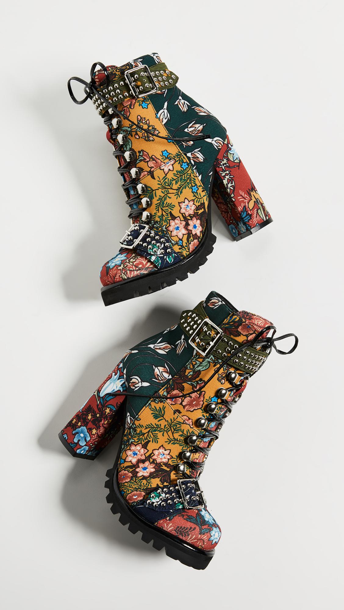 Jeffrey Campbell Lilith-2 Block Heel Bootie Studded Buckle