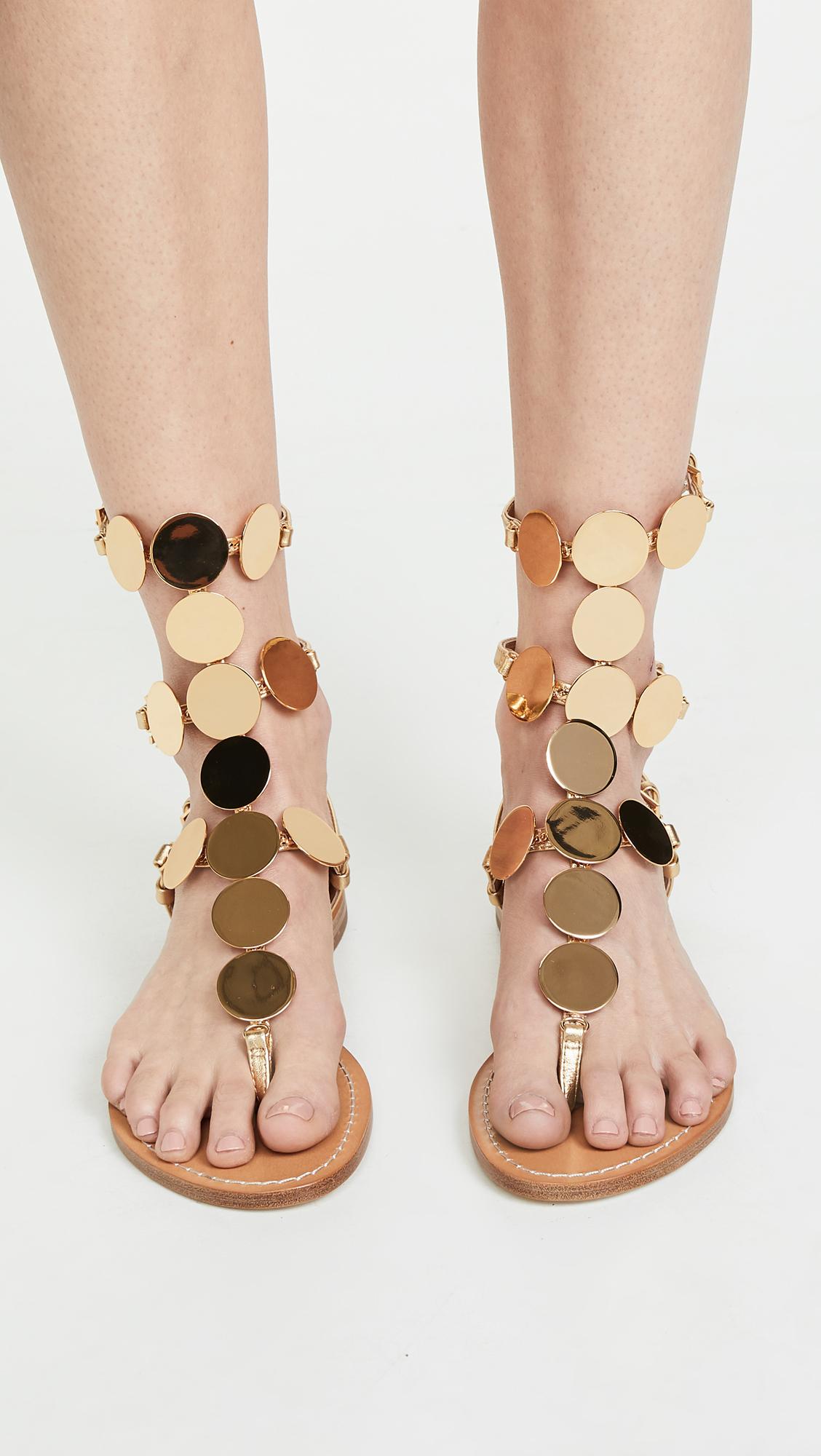 patos disk embellished sandal