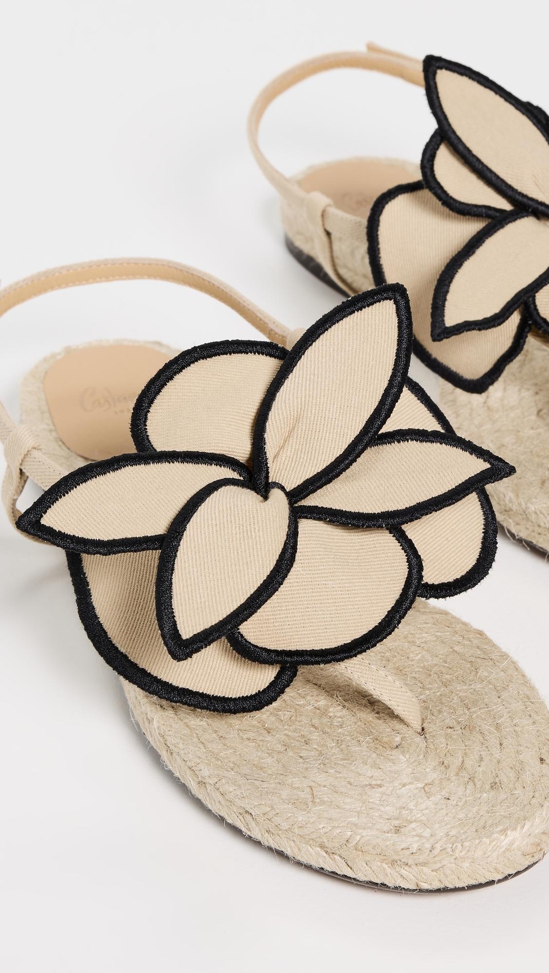 Castañer Poncha Flower Sandals in White | Lyst