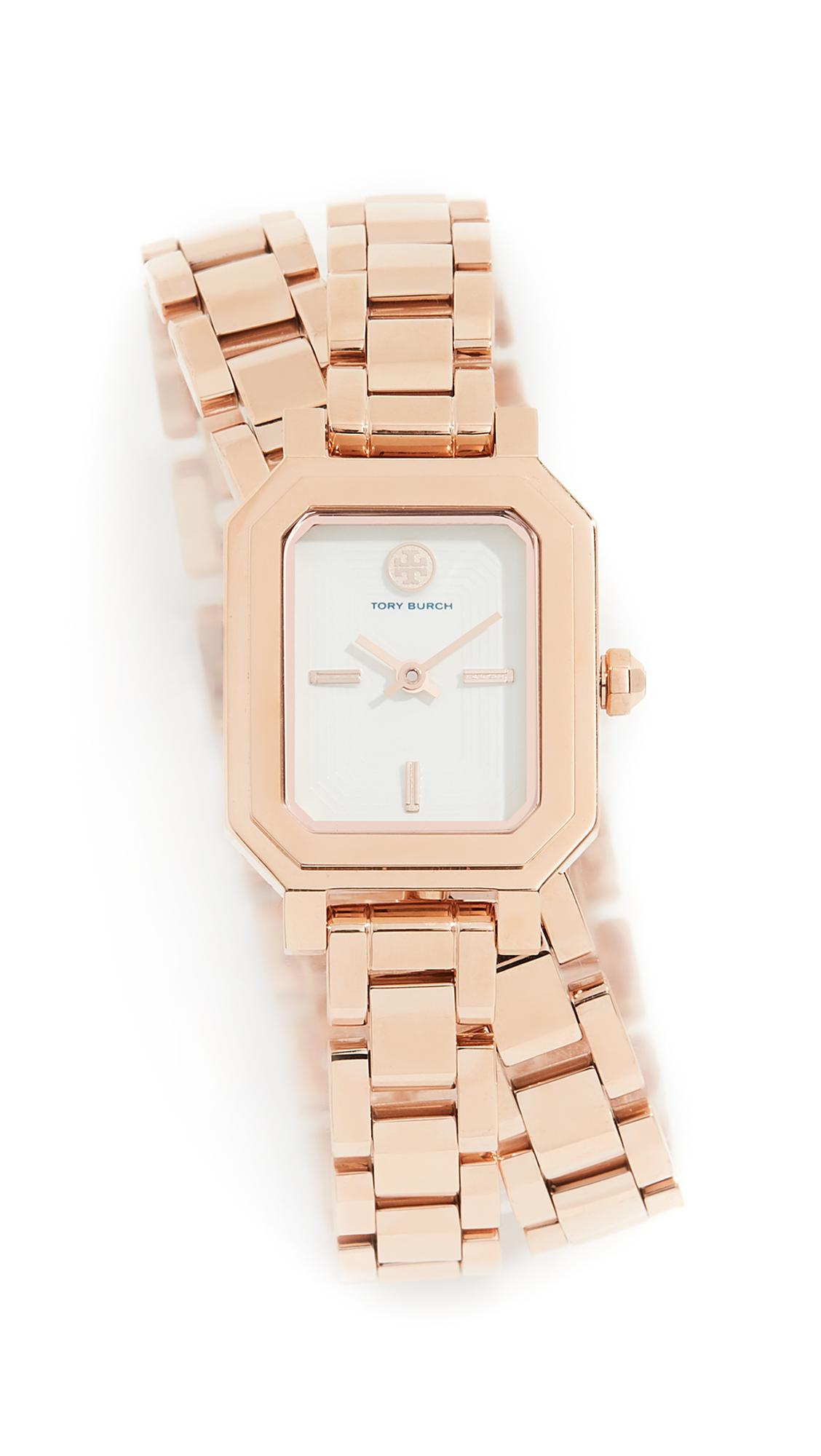 Tory Burch Robinson Mesh Bracelet Watch in Metallic