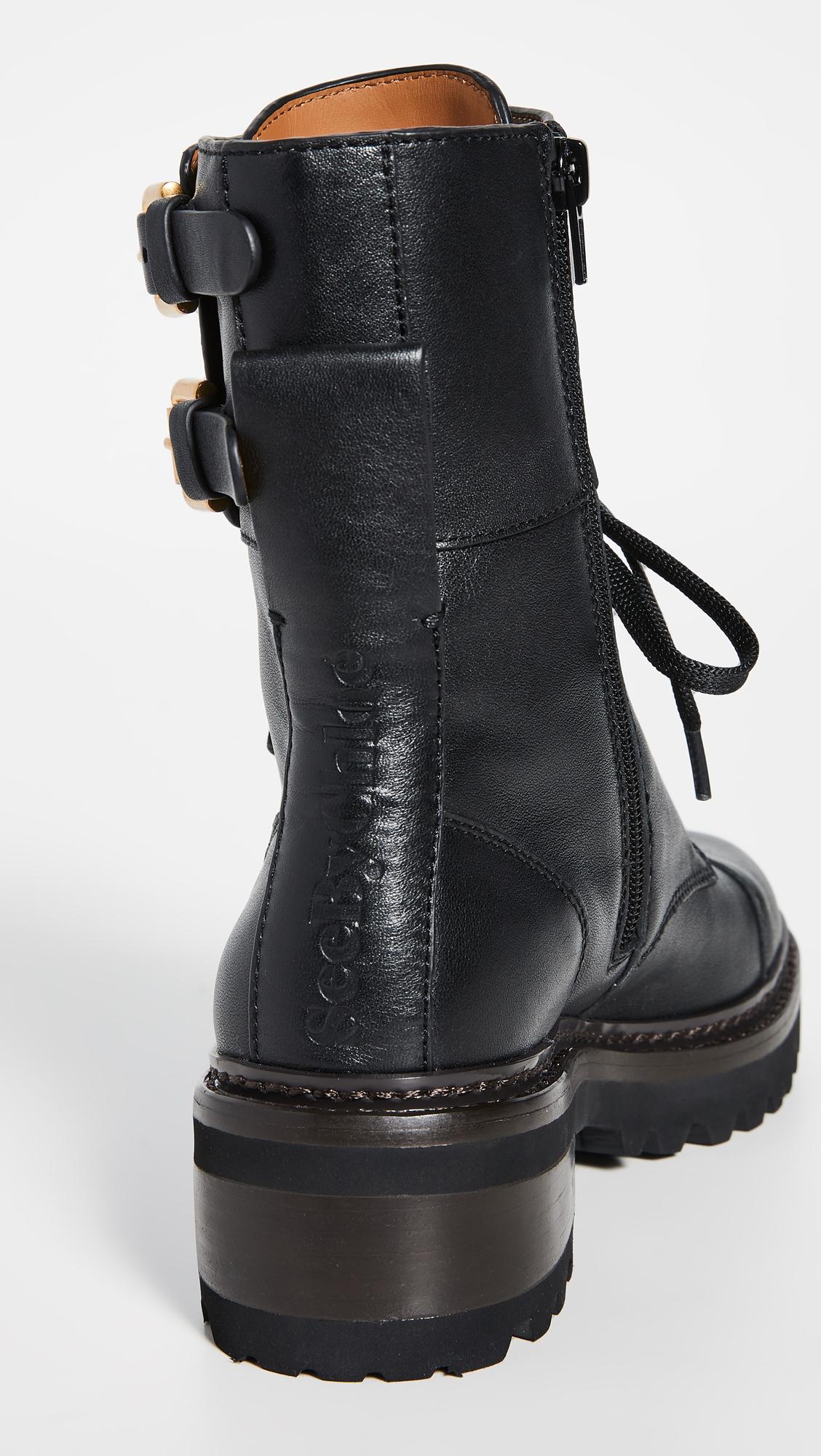 colorblock lug boots