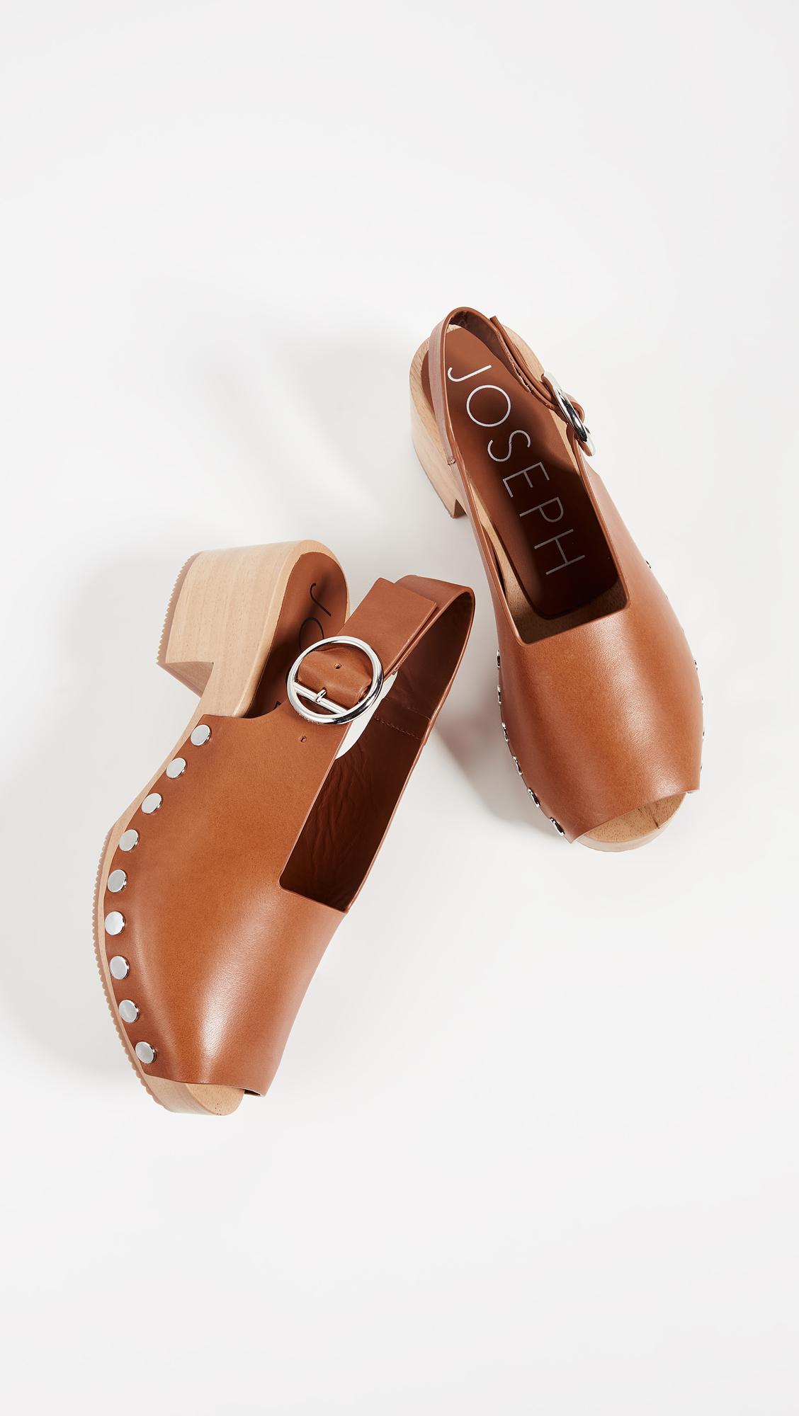 JOSEPH Leather Benny Slingback Clogs in 