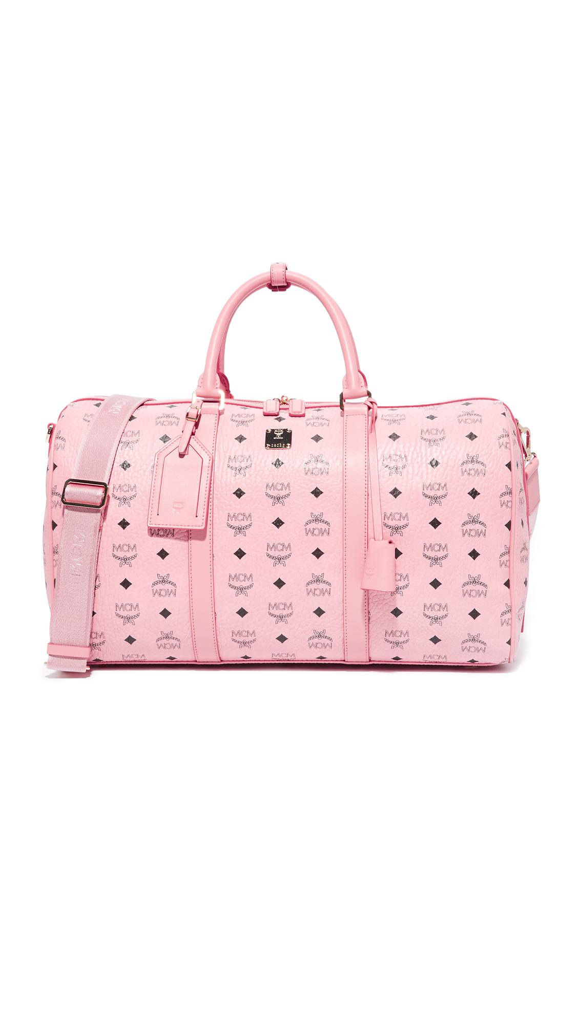 MCM Weekender Bag in Pink | Lyst