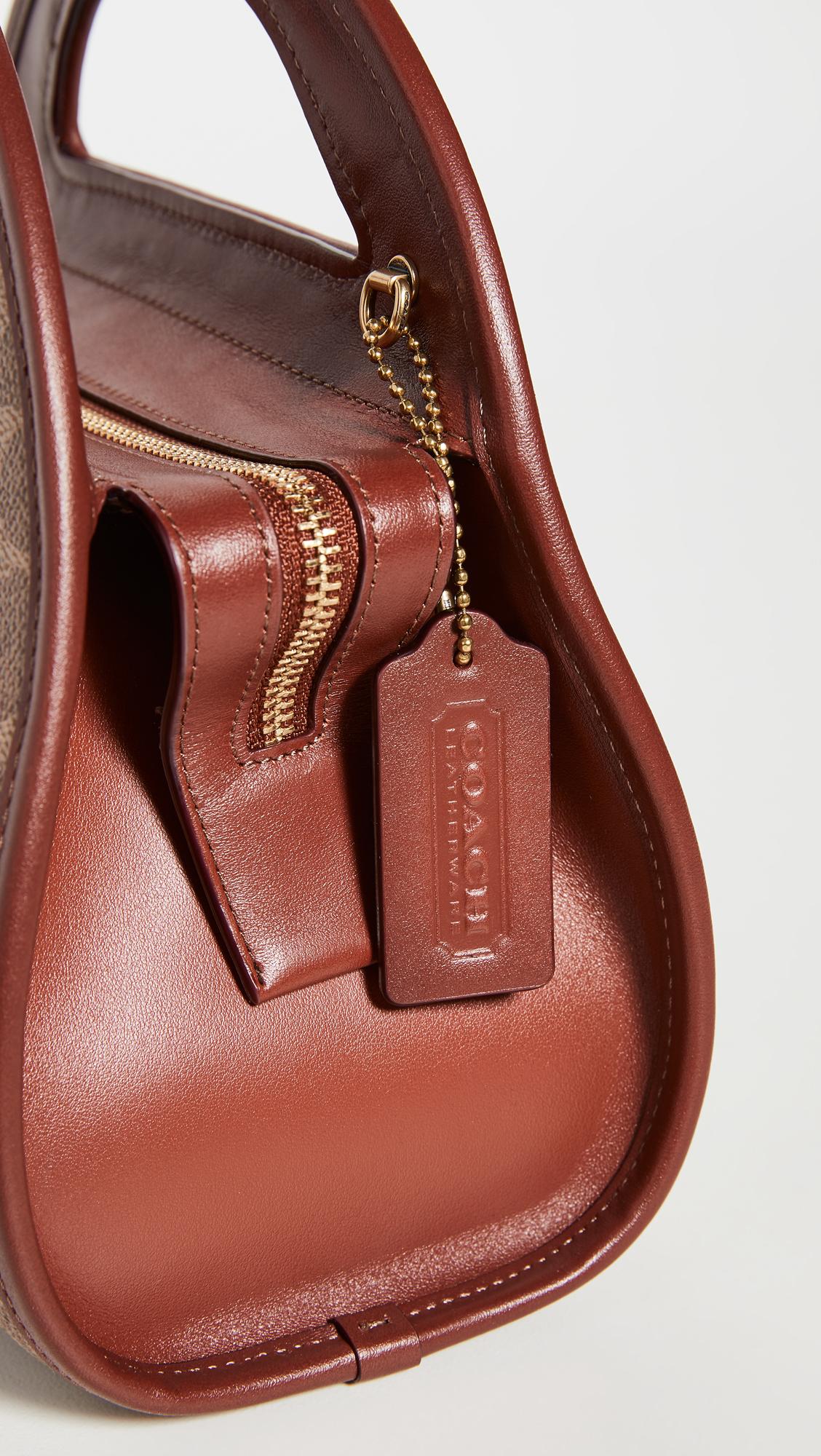 COACH Canvas Zip Dome Crossbody Bag Lyst