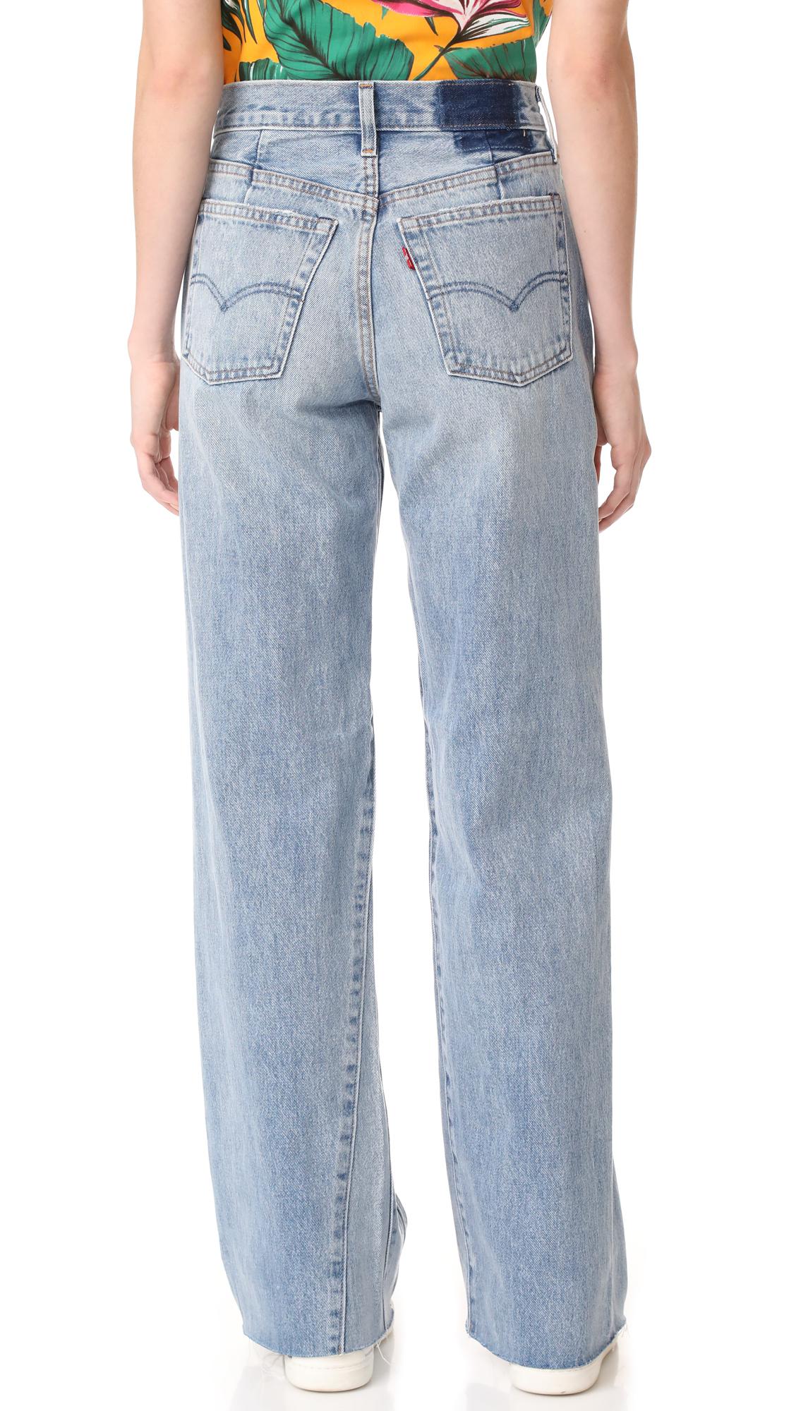 Levi's Altered Wide Leg Jeans in Blue | Lyst