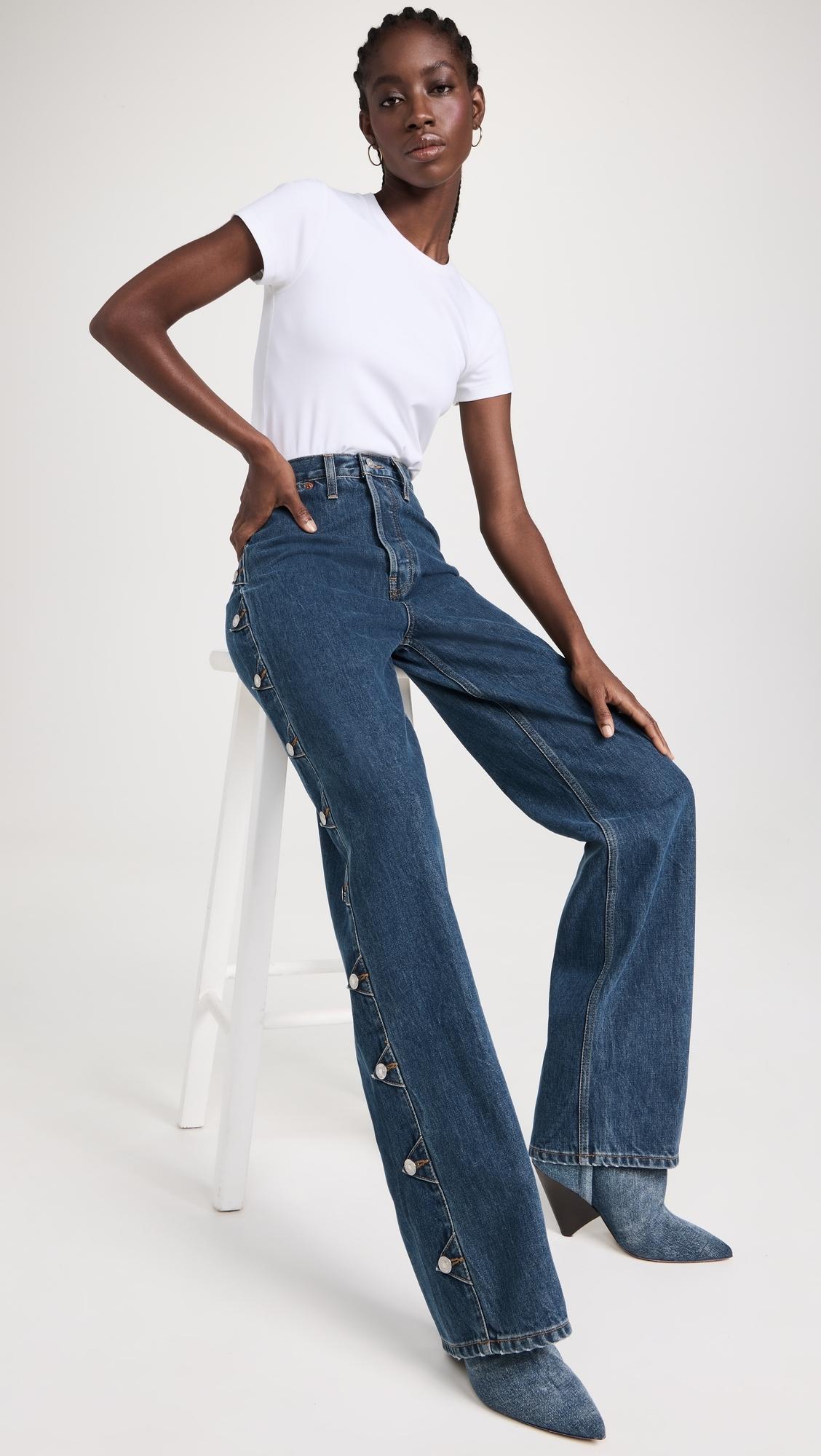 RE DONE Western Loose Jeans in Blue Lyst