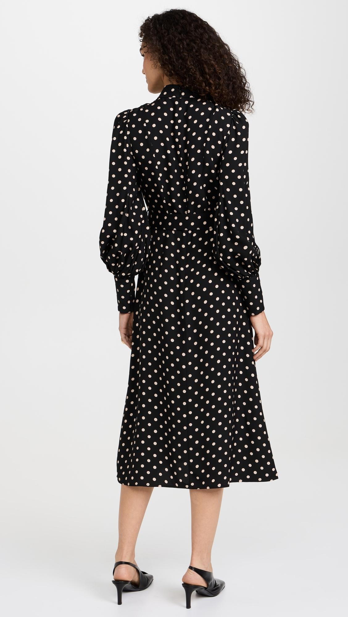 【Zimmermann】UTILITY MIDI DRESS ユーティリティ ポルカドット zimmermann-BlackCream-Dot-