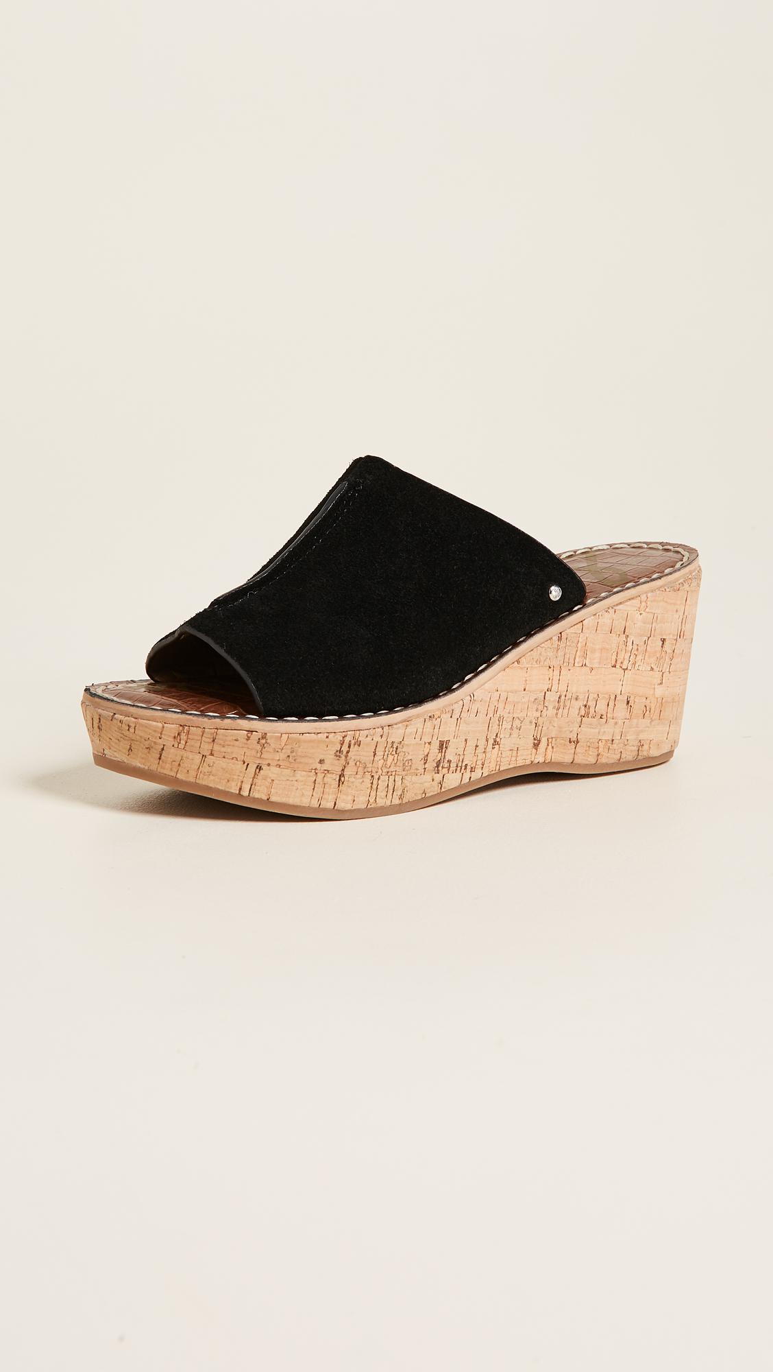sam edelman ranger cork wedge mules