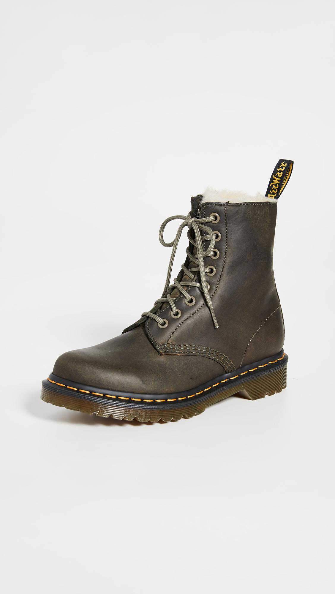 olive green dr marten boots