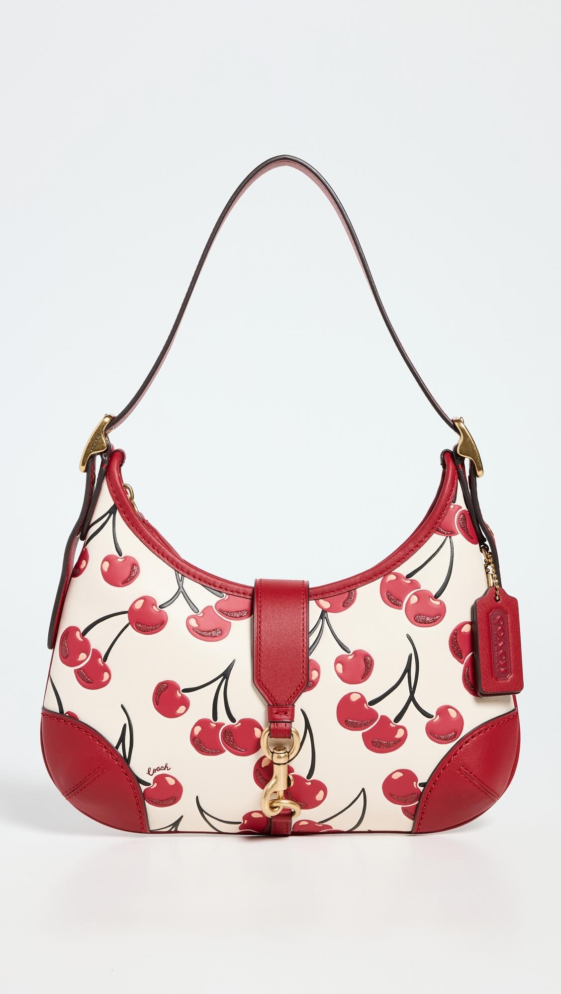 COACH The Originals Cherry Printed Hobo Bag in Red | Lyst