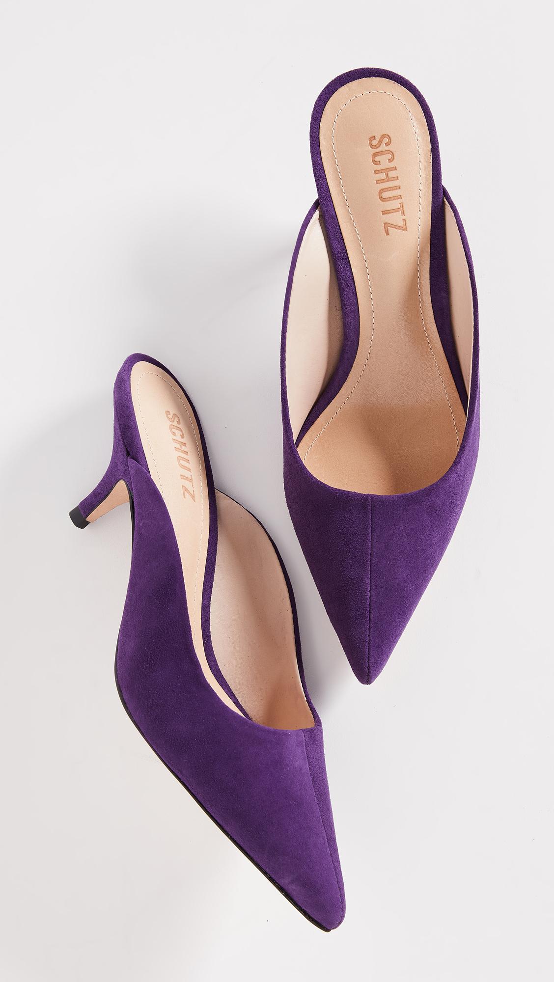 schutz keilla kitten heel mules