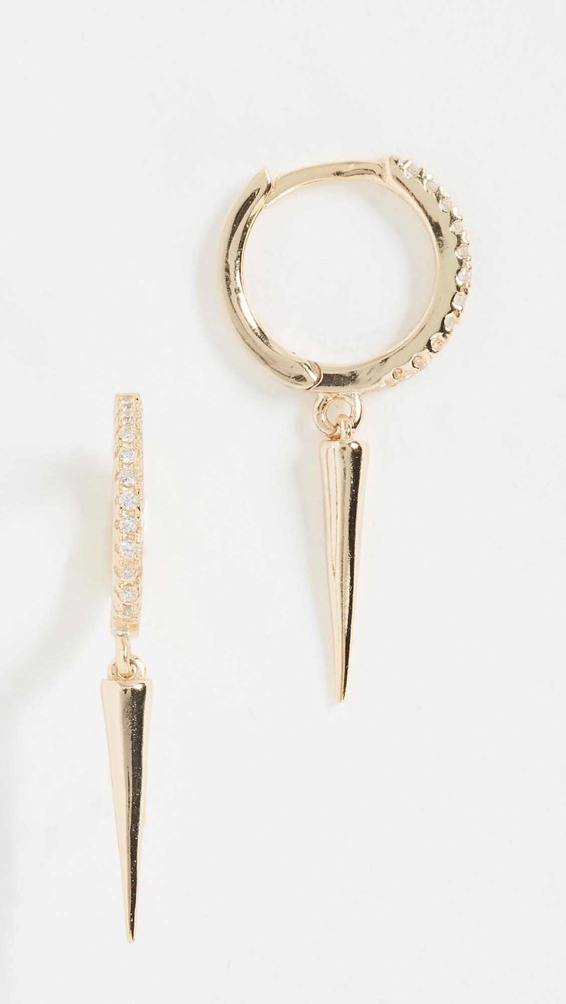 Shashi Dagger Hoop Earrings in Yellow Gold (Metallic) Lyst