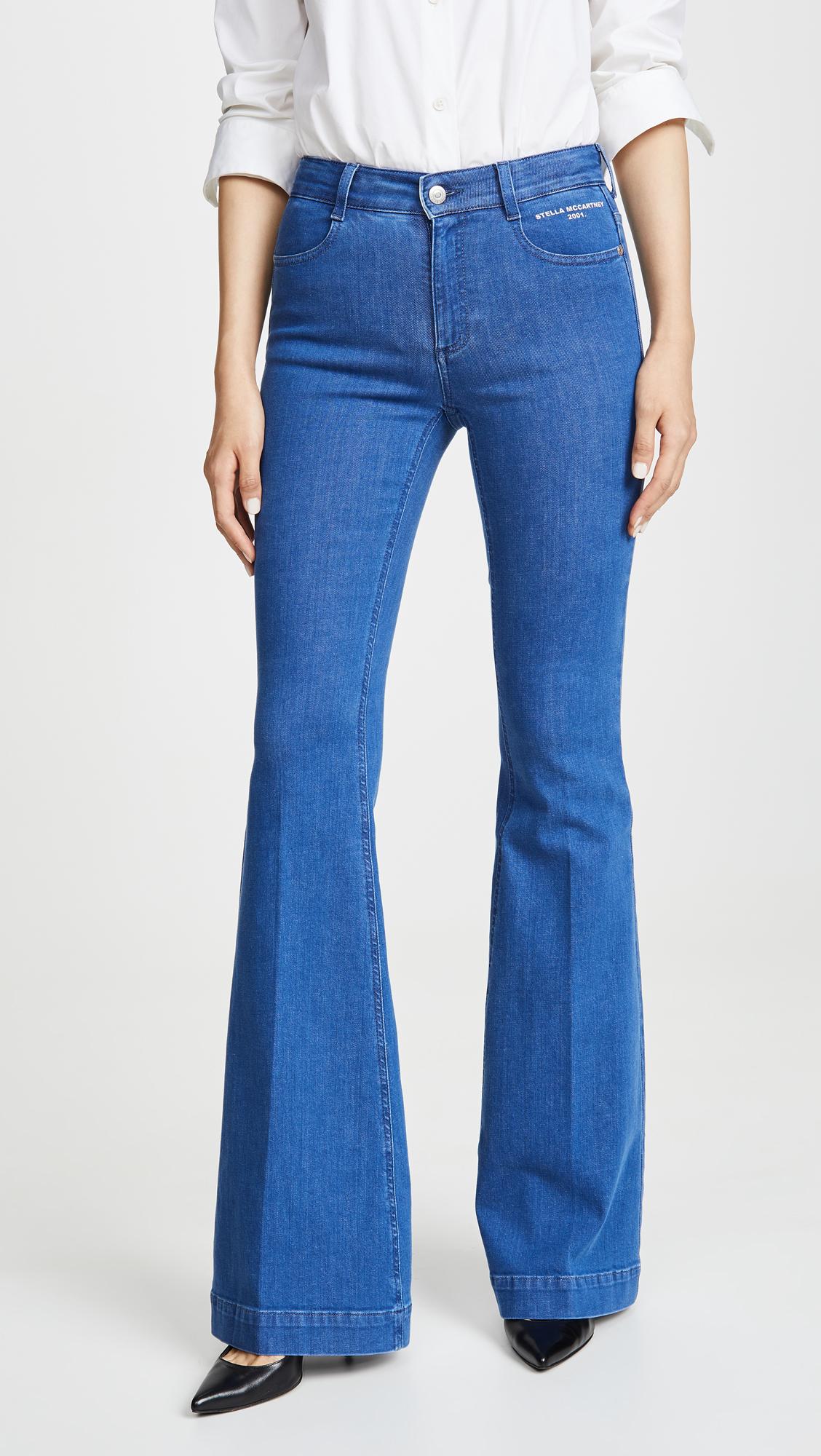 Stella McCartney The 70's Flare Organic Eco Jeans in Blue | Lyst