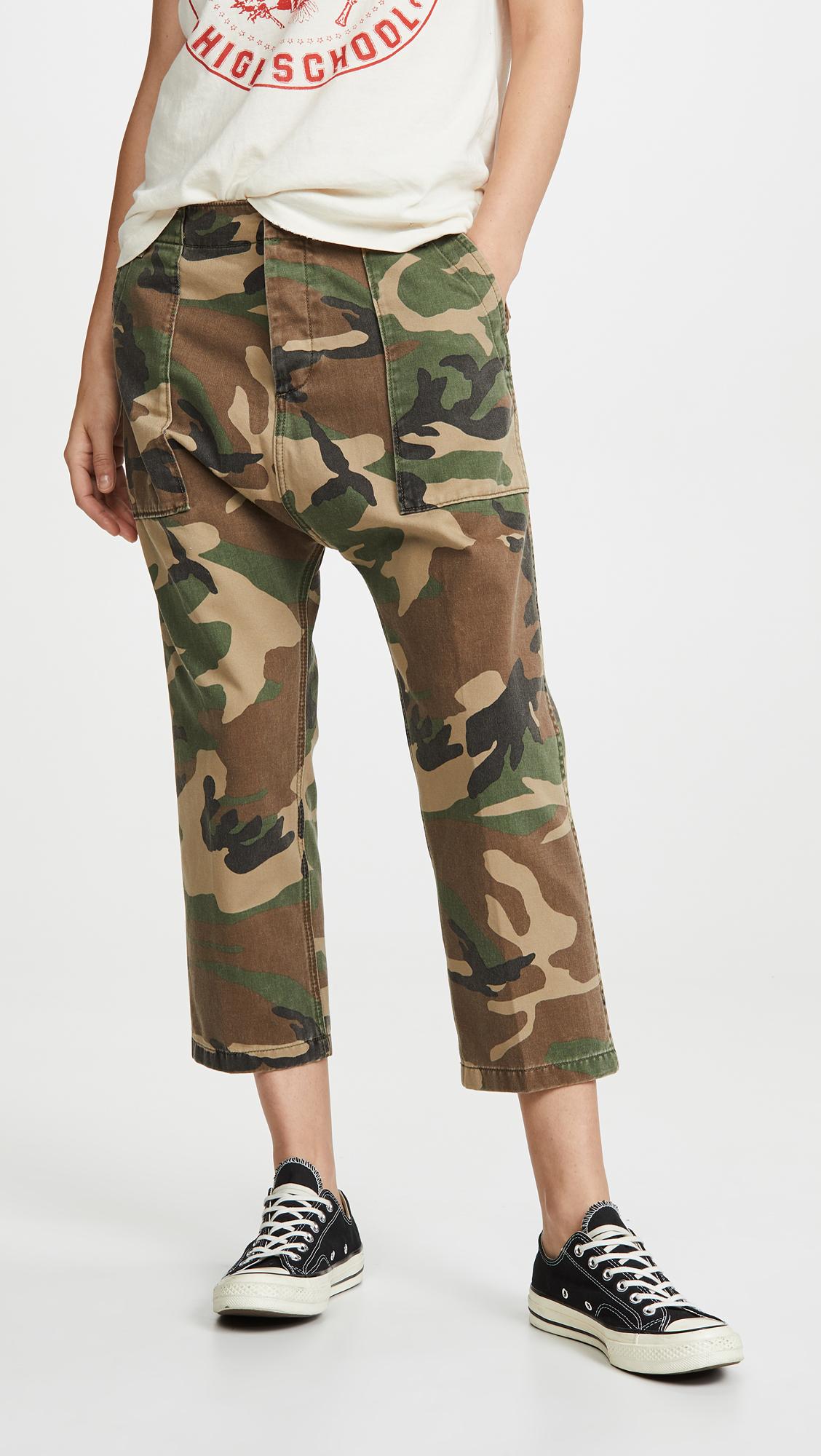 camo drop crotch pants