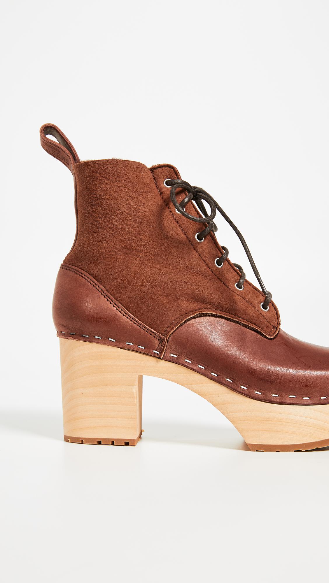 swedish hasbeens hippie lace up