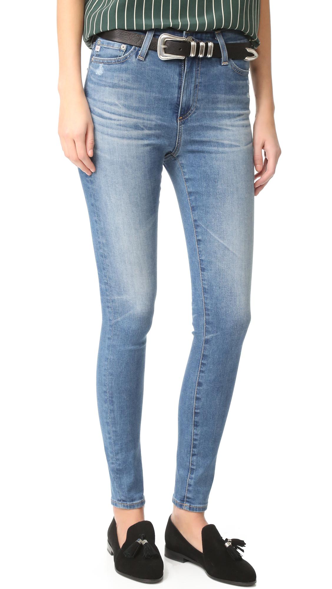 AG Jeans The Mila Super High Rise Skinny Jeans in Blue | Lyst