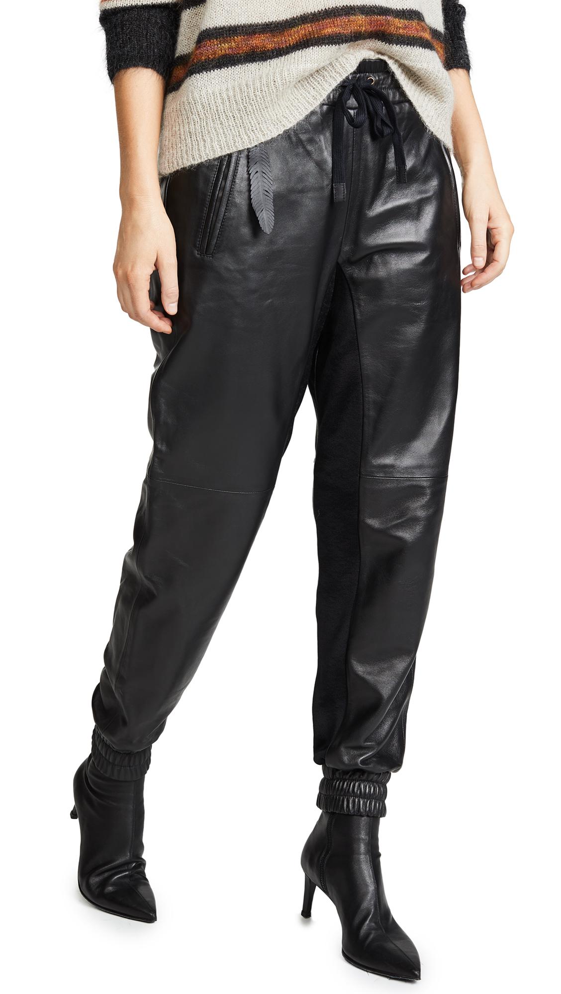 Coach leather deals track pants