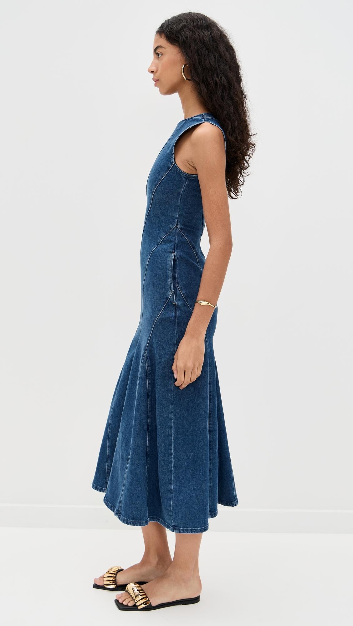 ALIGNE Raven Denim Midi Dress in Blue | Lyst