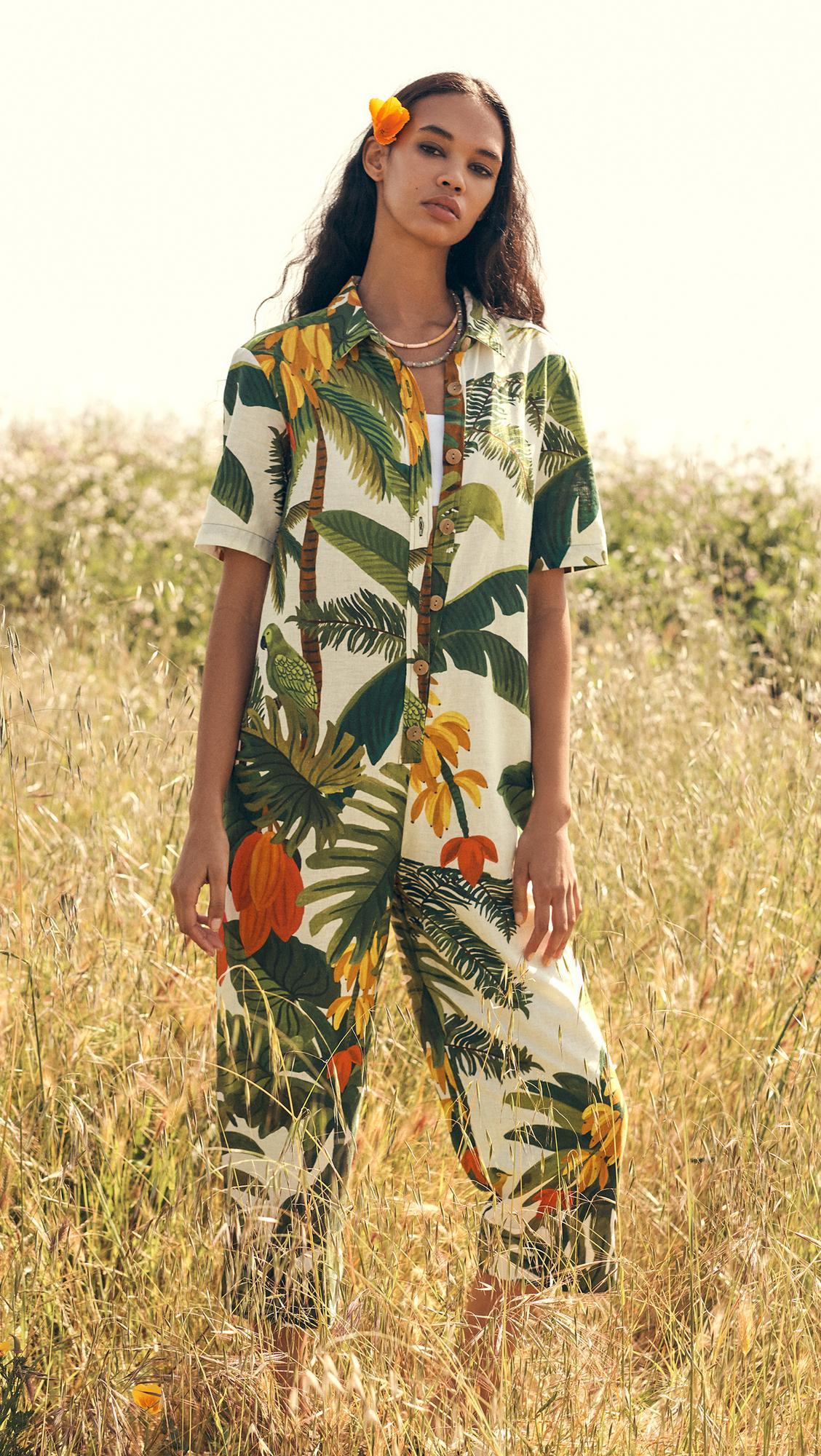 FARM Rio White Cocoa Forest Jumpsuit | Lyst Canada display picture 1