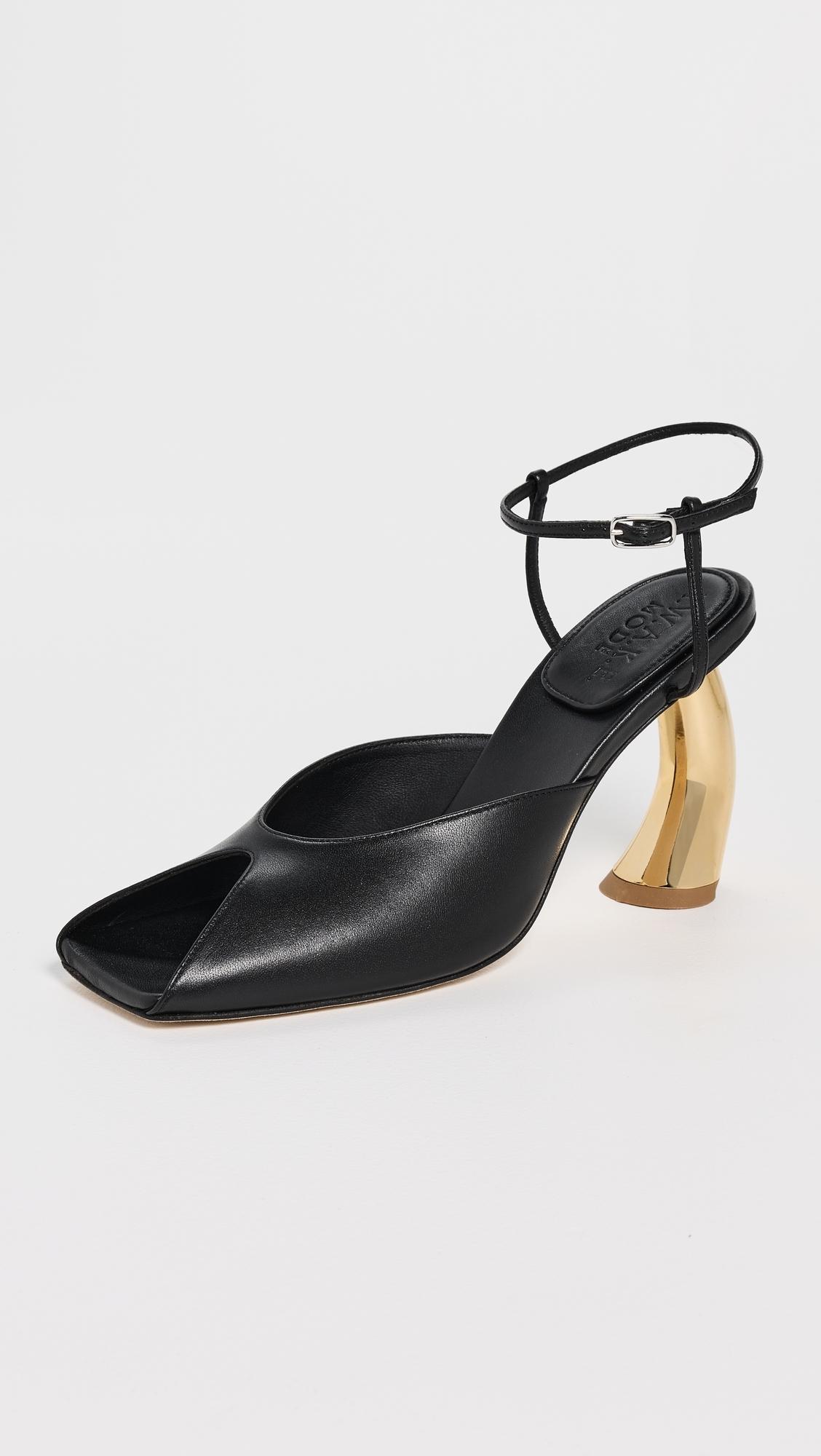パンプス A.W.A.K.E. MODE 'Wilma Chubby' mules A.W.A.K.E. MODE WILMA CHUBBY HIGH HEEL MULE EMERALD GREEN