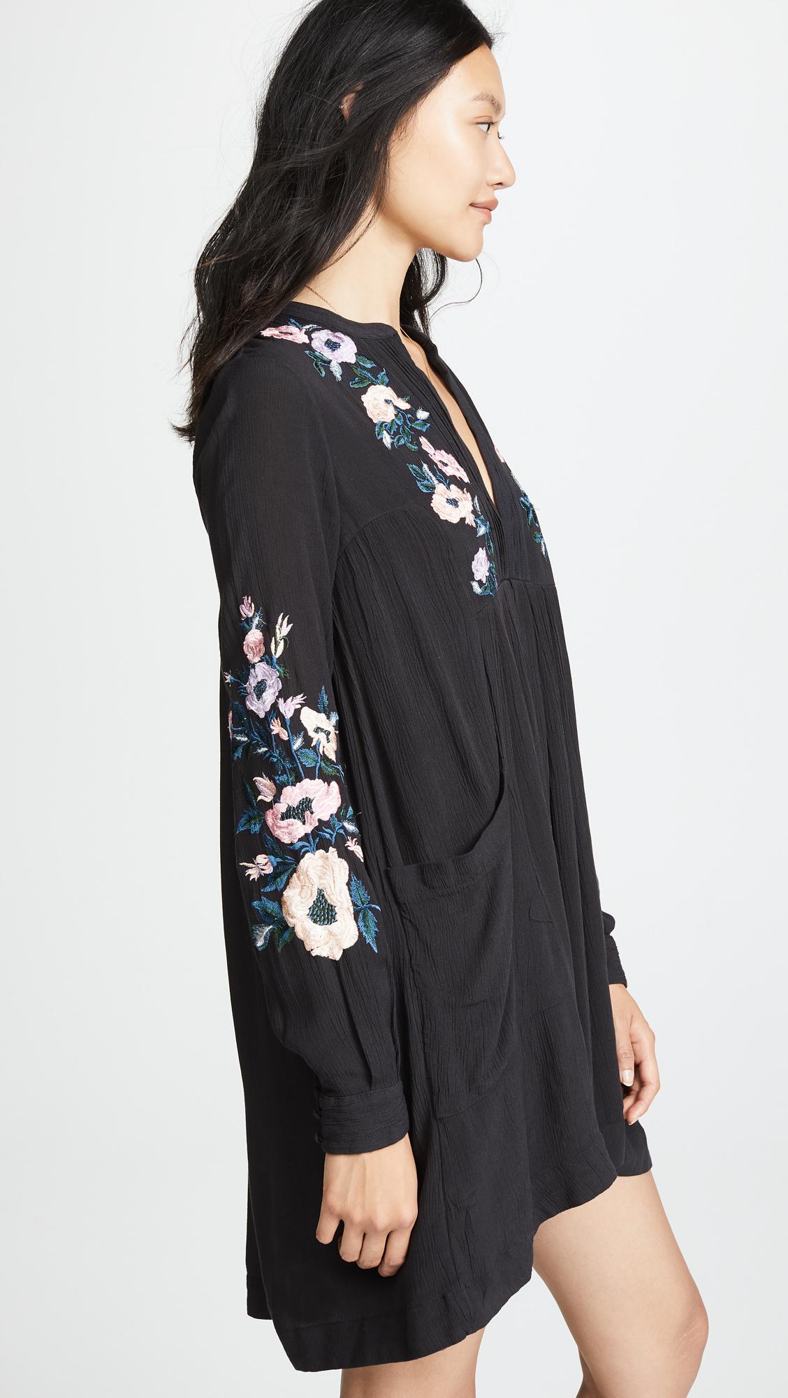 mia gauze embroidered mini dress