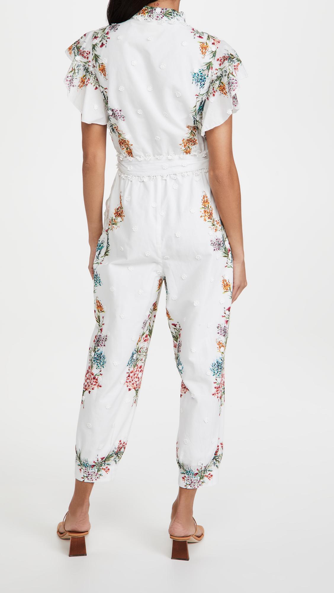 FARM Rio Louise Floral Frilled Sleeves Jumper | Lyst