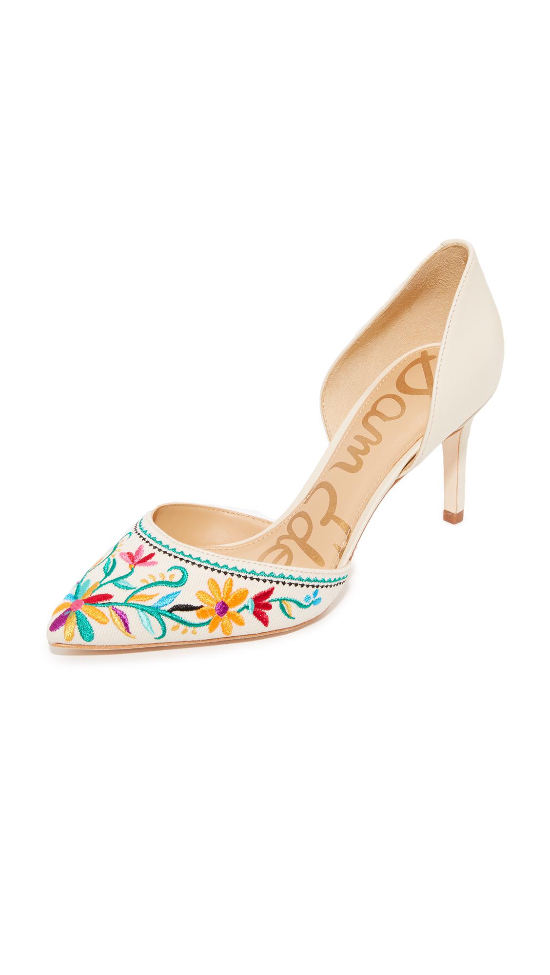 sam edelman embroidered heels