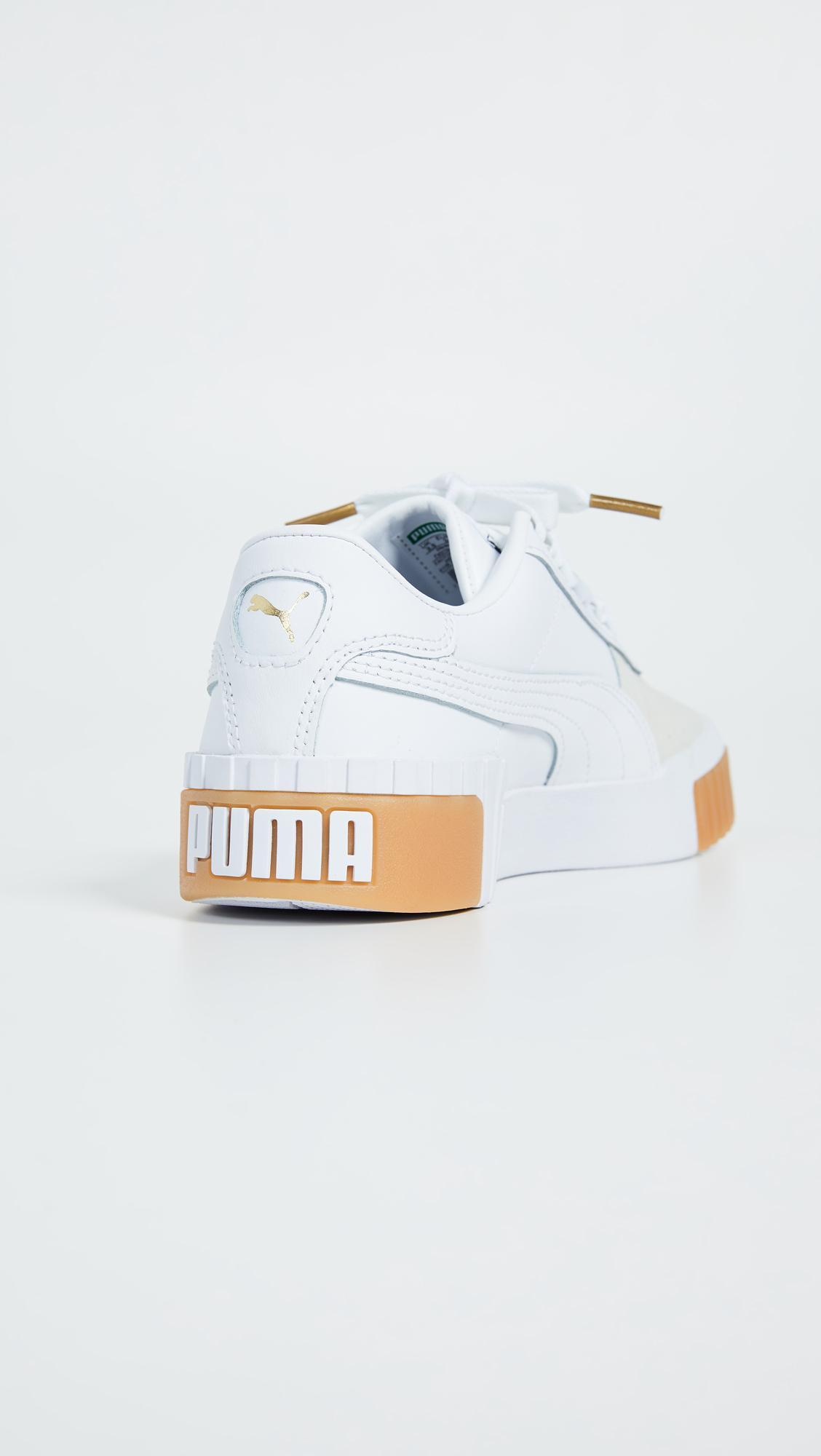 PUMA Leather Cali Exotic Sneakers in White | Lyst