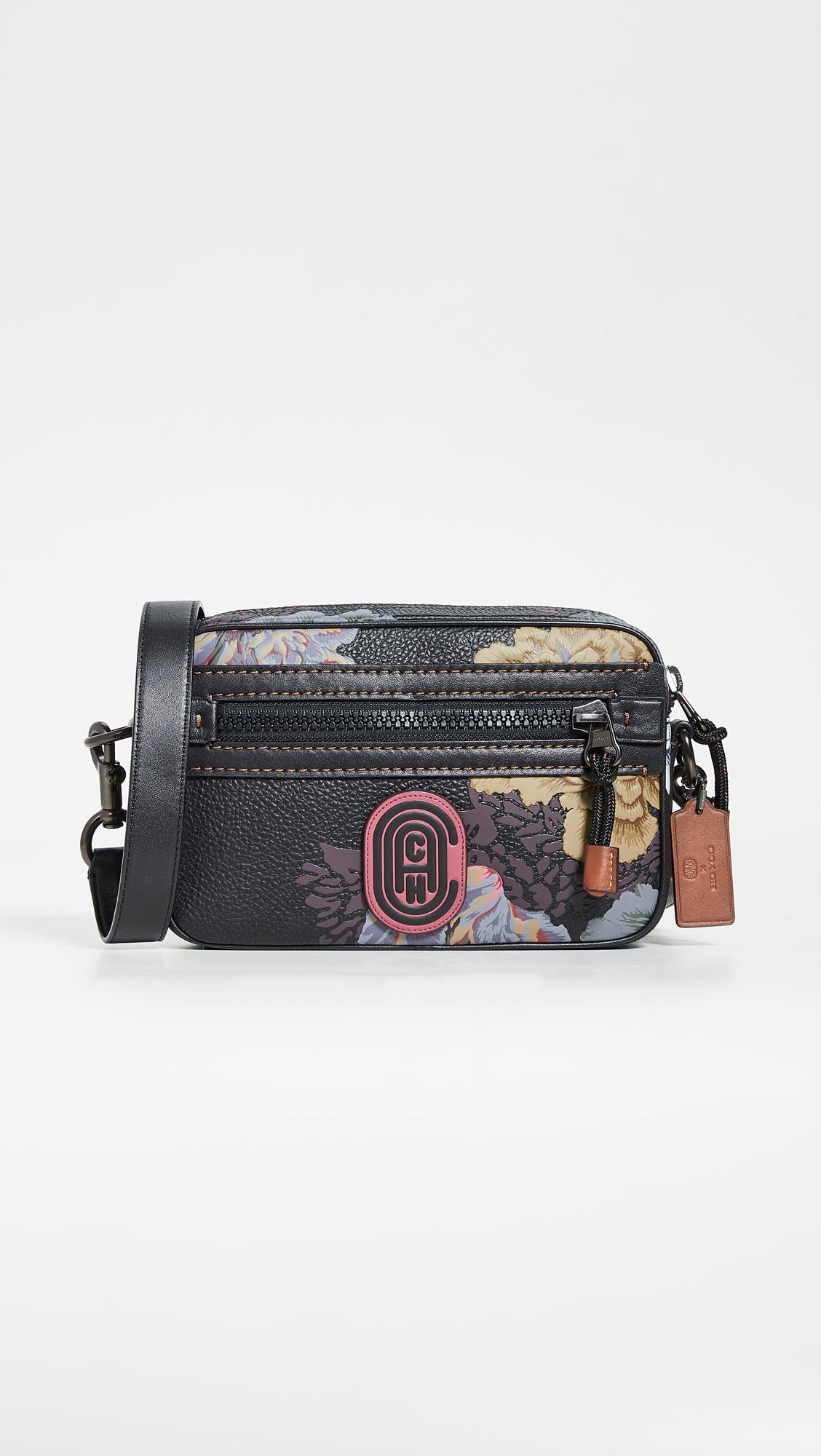 COACH Leather X Kaffe Fassett Academy Crossbody Bag in Black Lyst