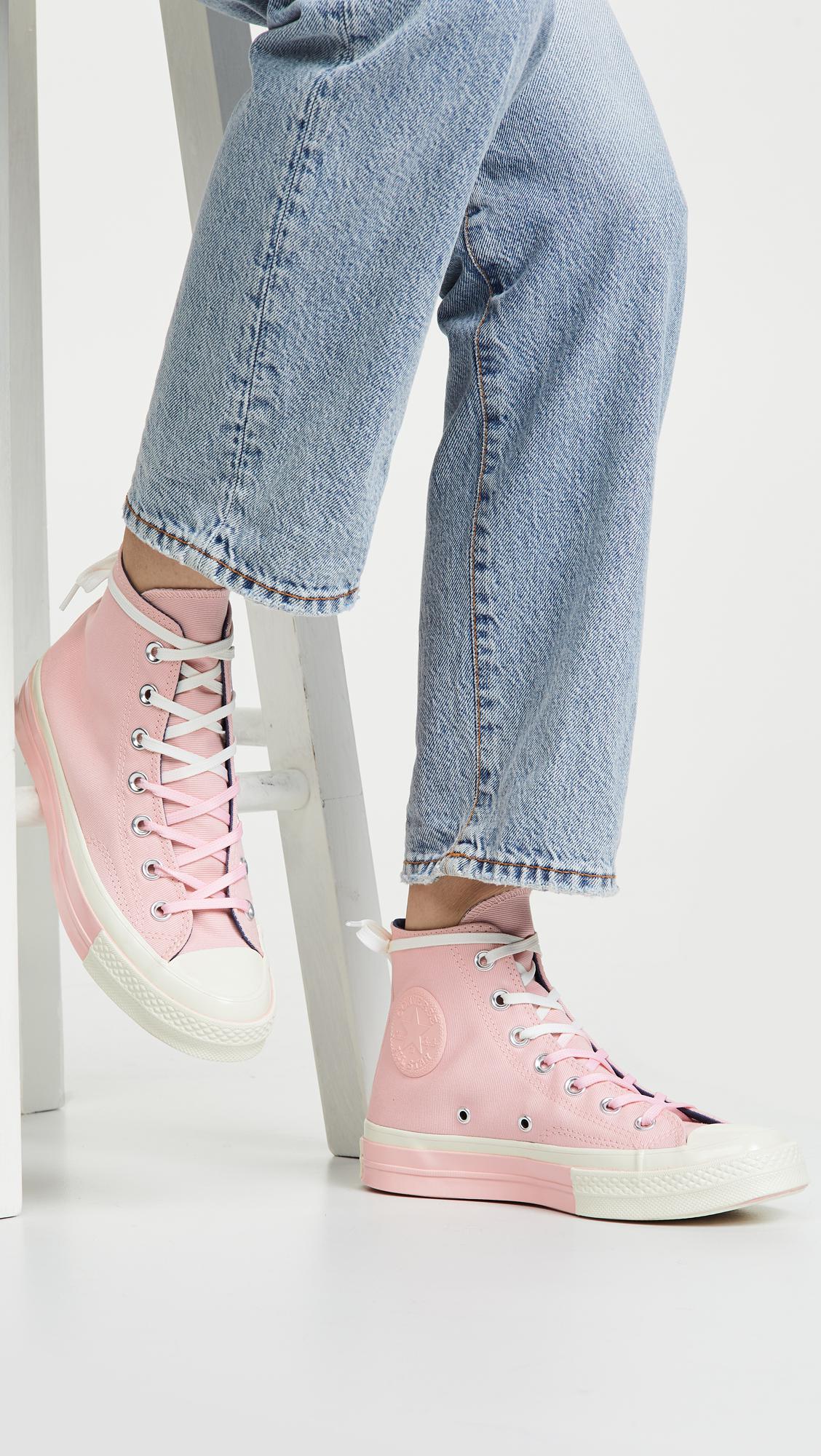 Converse Chuck 70s High Top Super Colorblock Sneakers in Pink | Lyst