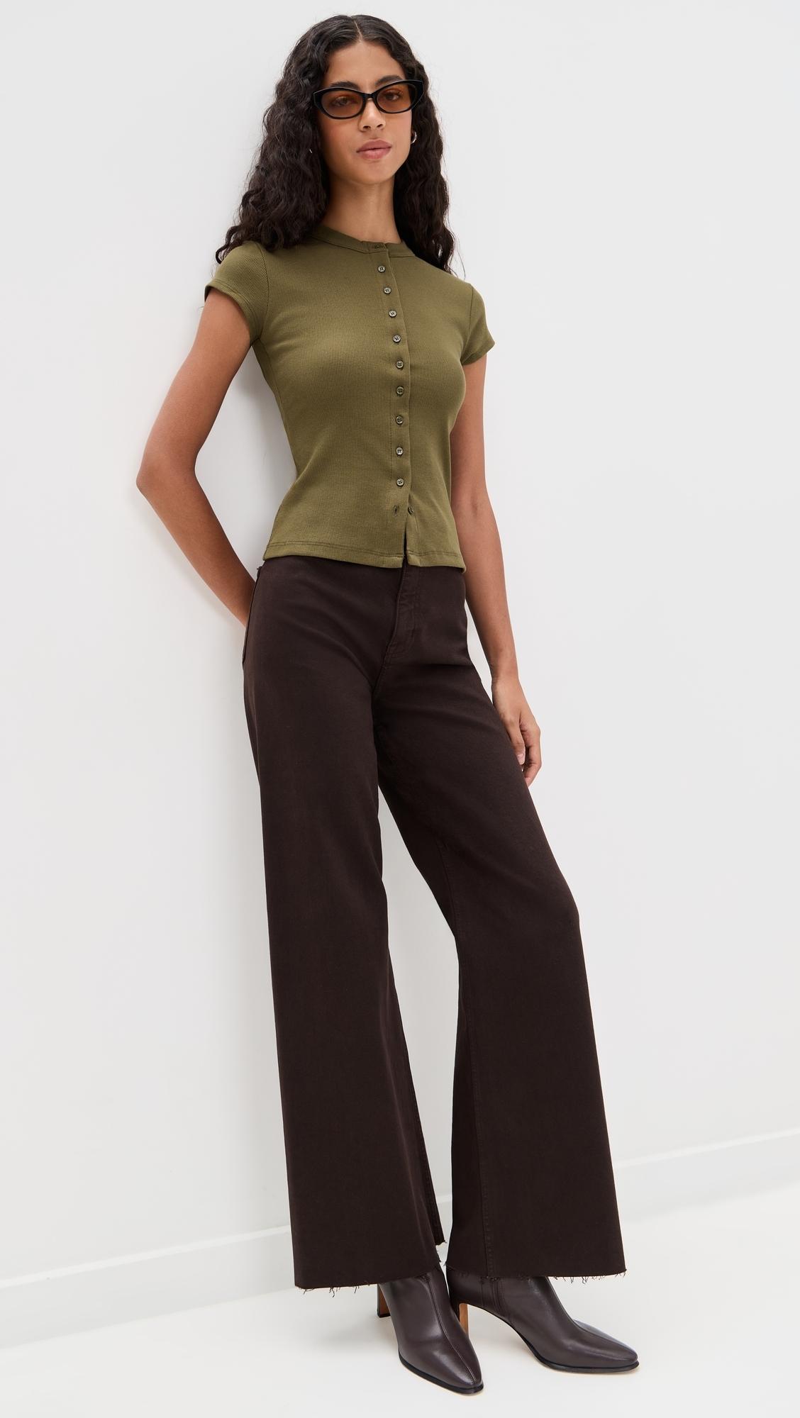 Reformation Raelynn Knit Top in Green | Lyst