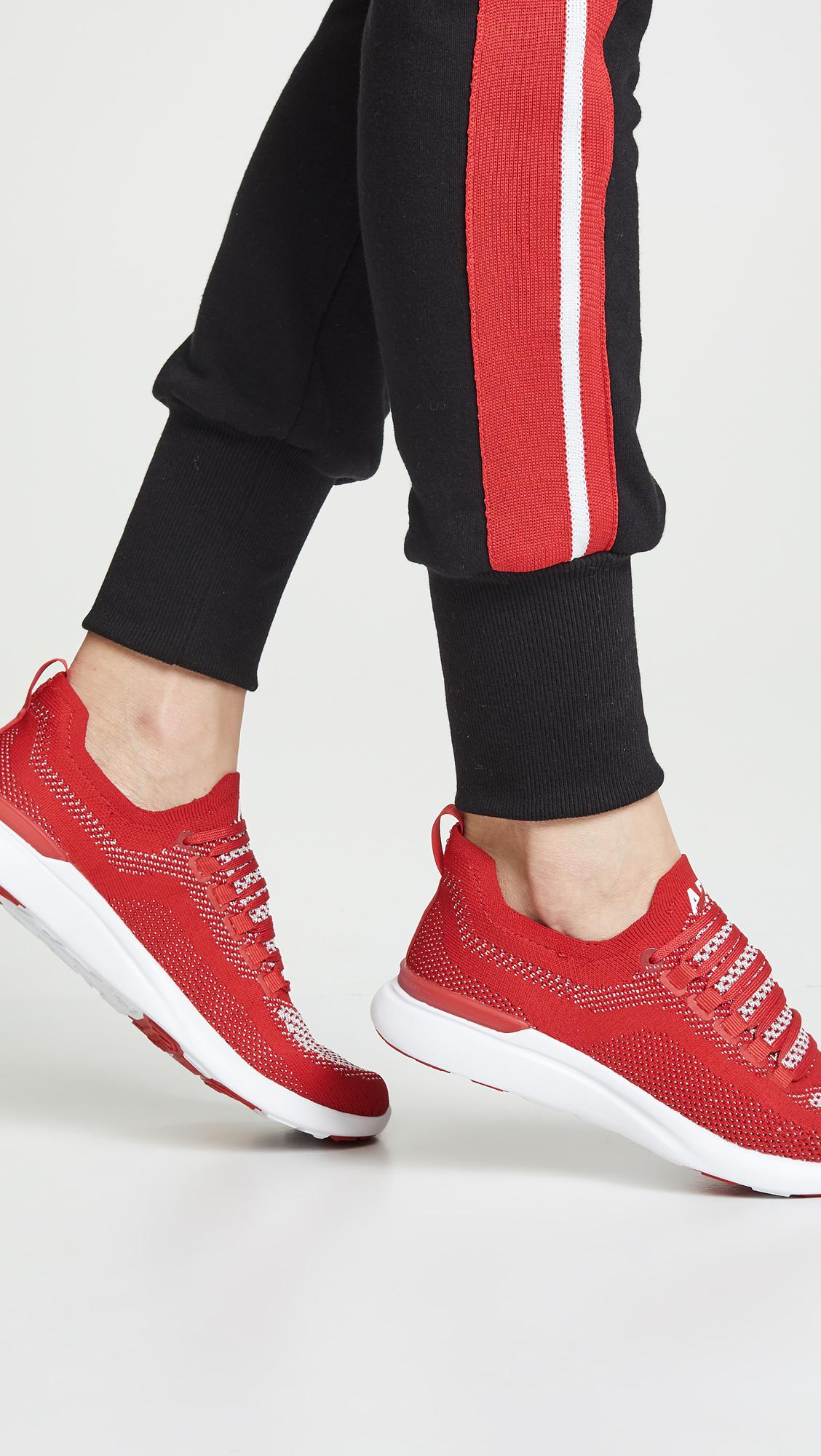 red apl sneakers