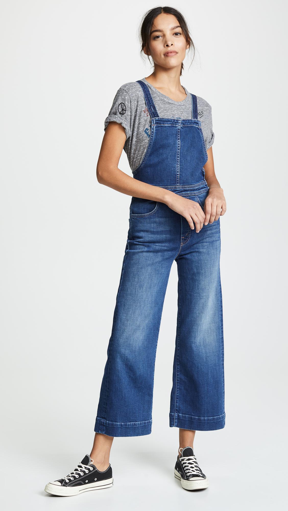 Mother Denim The Greaser Overalls in 