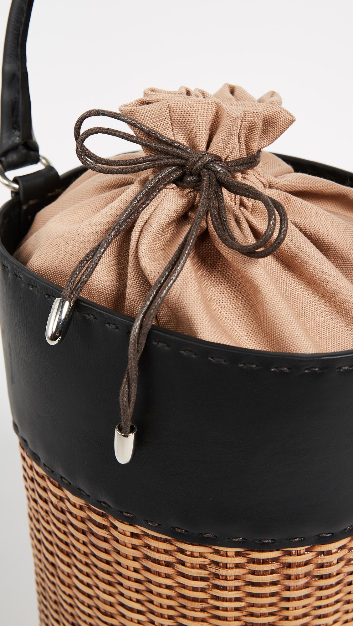 Kayu Lucie Wicker Bucket in Black Lyst