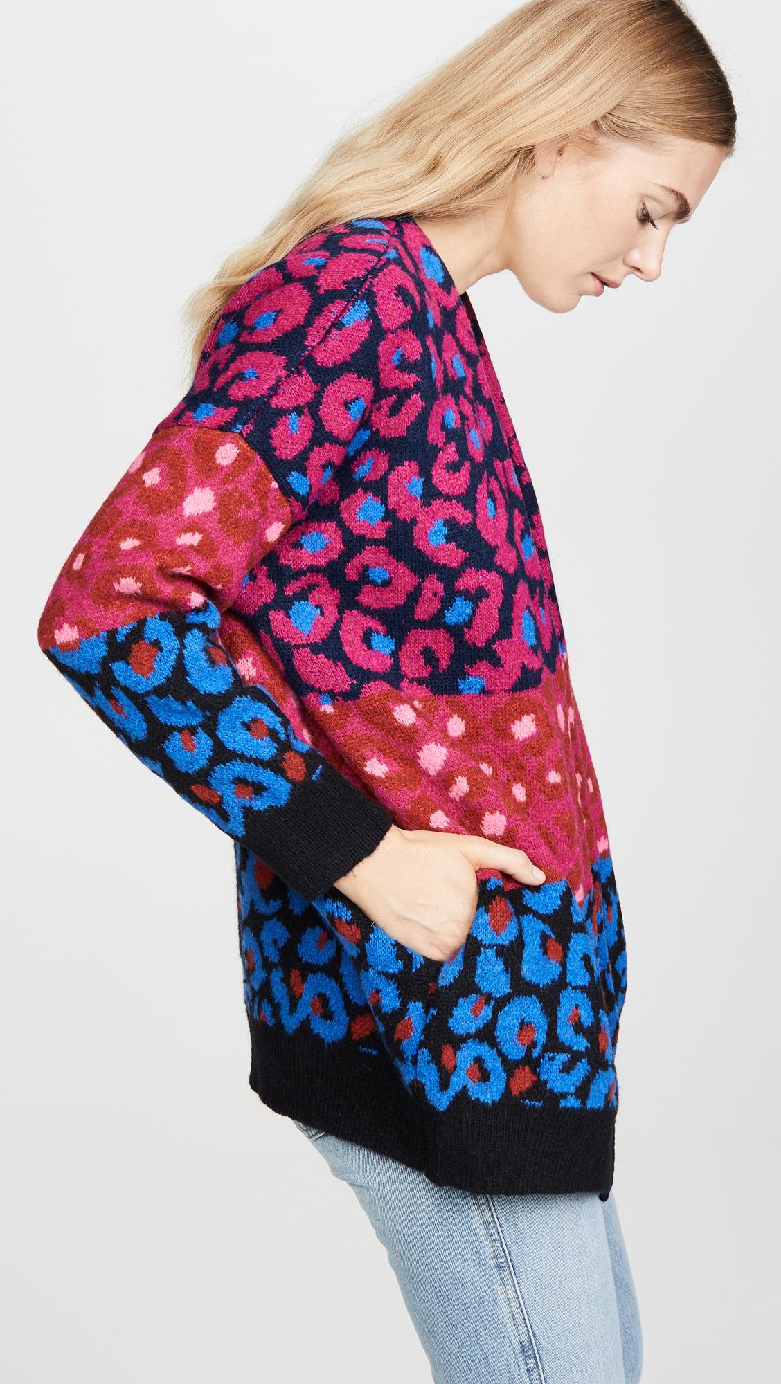 FARM Rio Mixed Leopard Cardigan | Lyst