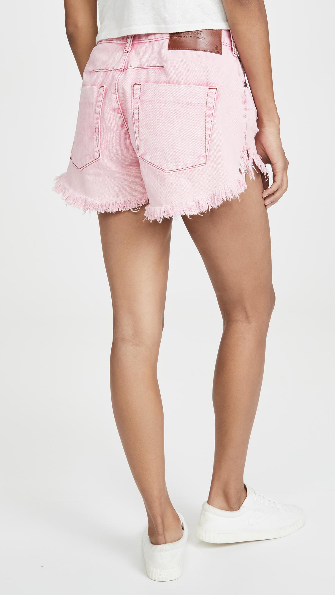 Le Wolves Mid Waist Denim Shorts 