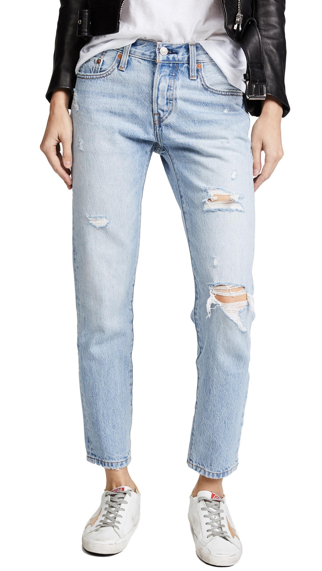suffer surface Closely Levi's 501 Tapered Jeans in Blue | Lyst