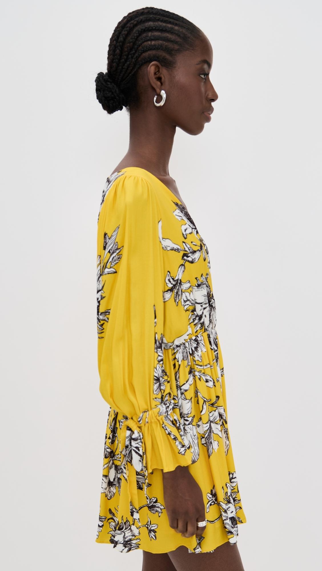 alice and olivia yellow lace dress Alice+Olivia yellow lace cut out back dress