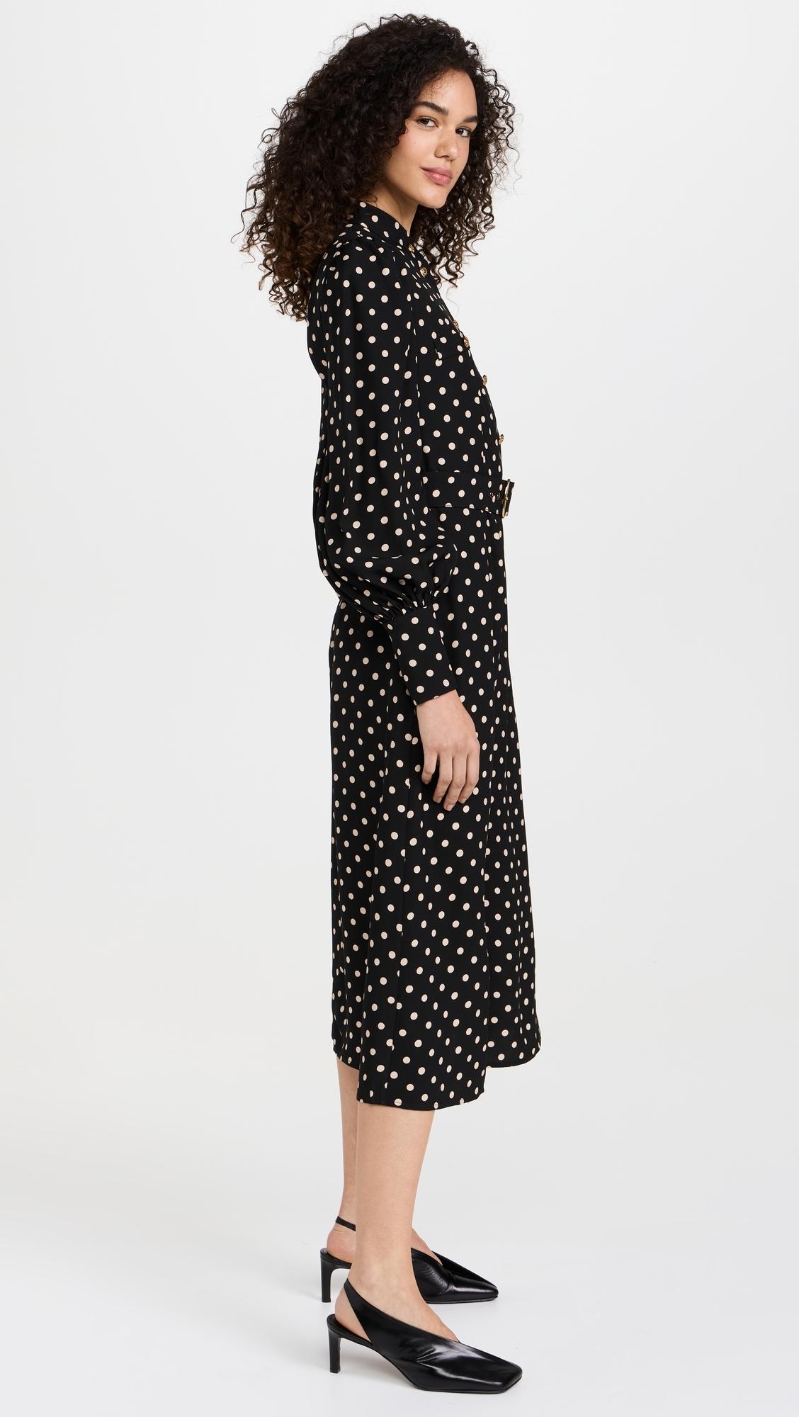 【Zimmermann】UTILITY MIDI DRESS ユーティリティ ポルカドット zimmermann-BlackCream-Dot-