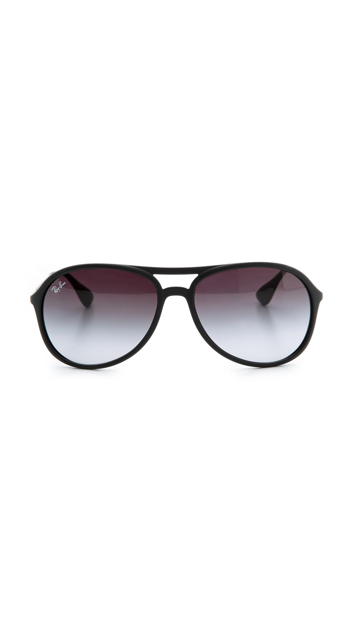 Ray Ban Youngster Rubber Aviator Sunglasses In Black Lyst Ray Ban Youngster Rubber Aviator Sunglasses In Black Lyst