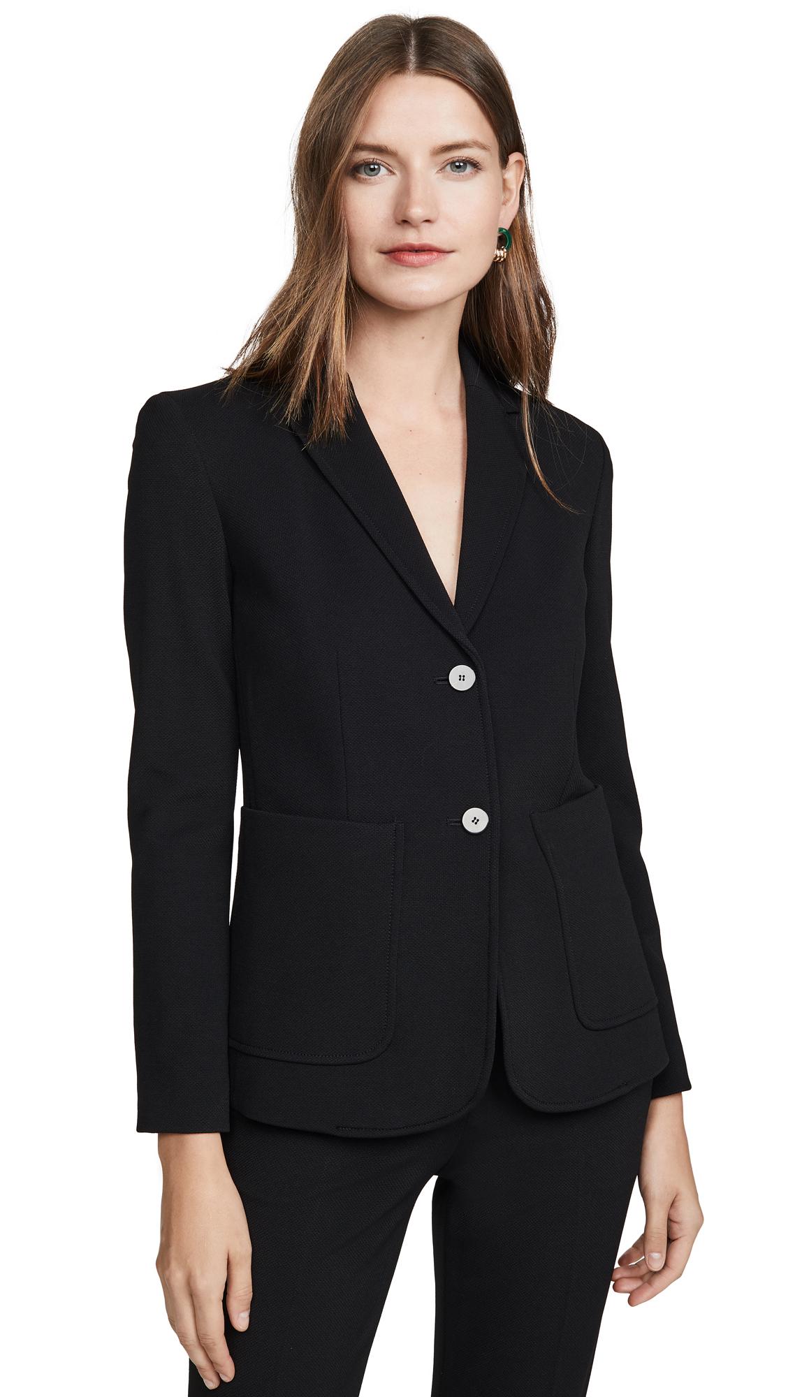 Theory Synthetic Knit Classic Shrunken Jacket in Black - Lyst