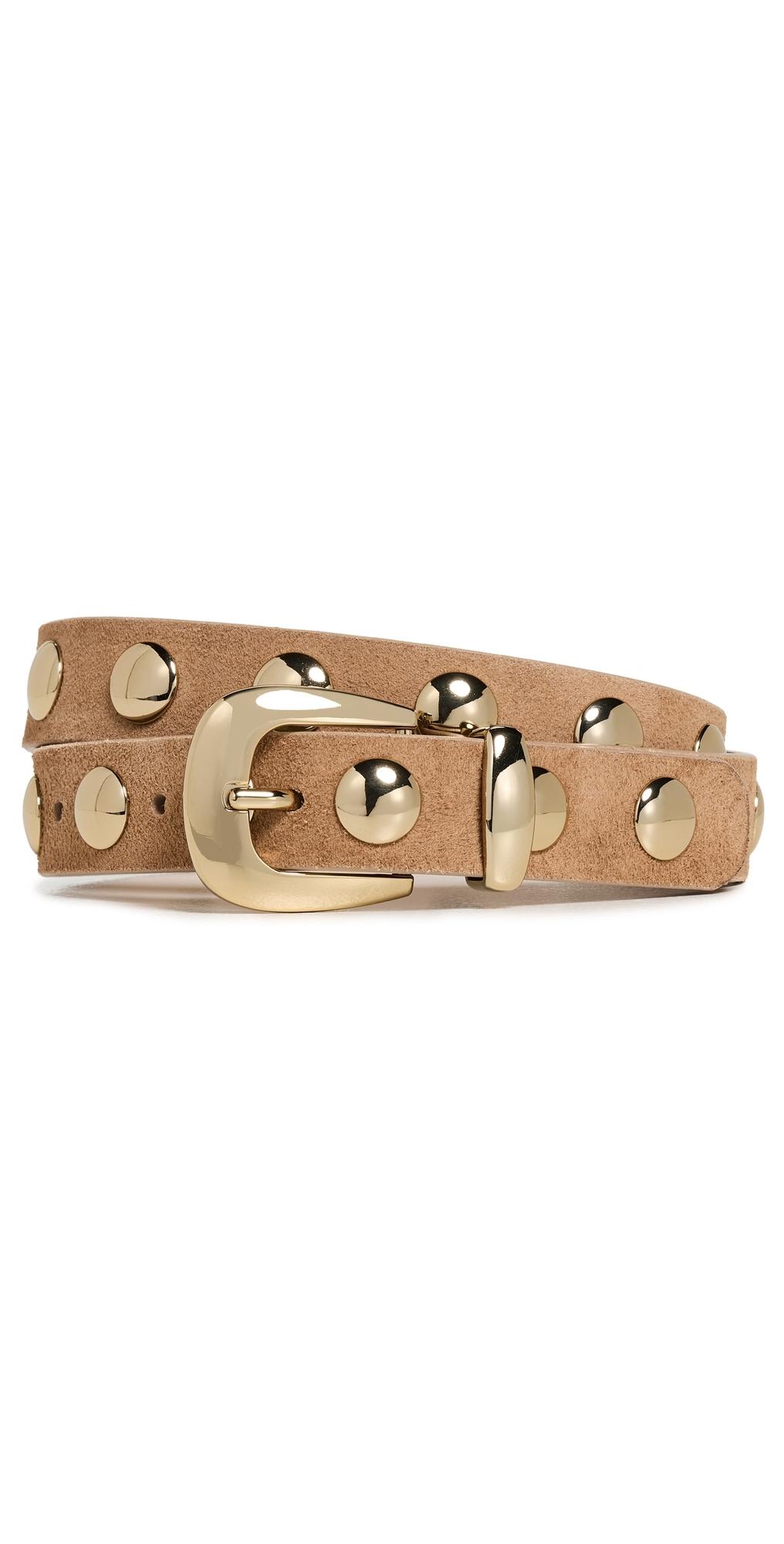 4131 Women\'s Essentials Western Studded Belt, Cumin, Tan, Gold Madewell Essentials Western Studded Belt | Lyst main image 3