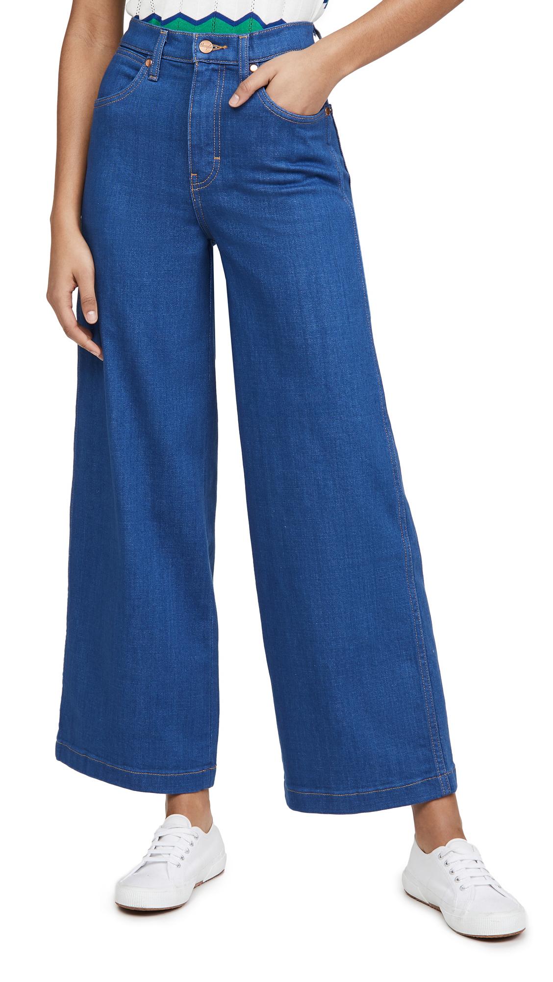 Wrangler Denim Wide Leg Long Jeans in 